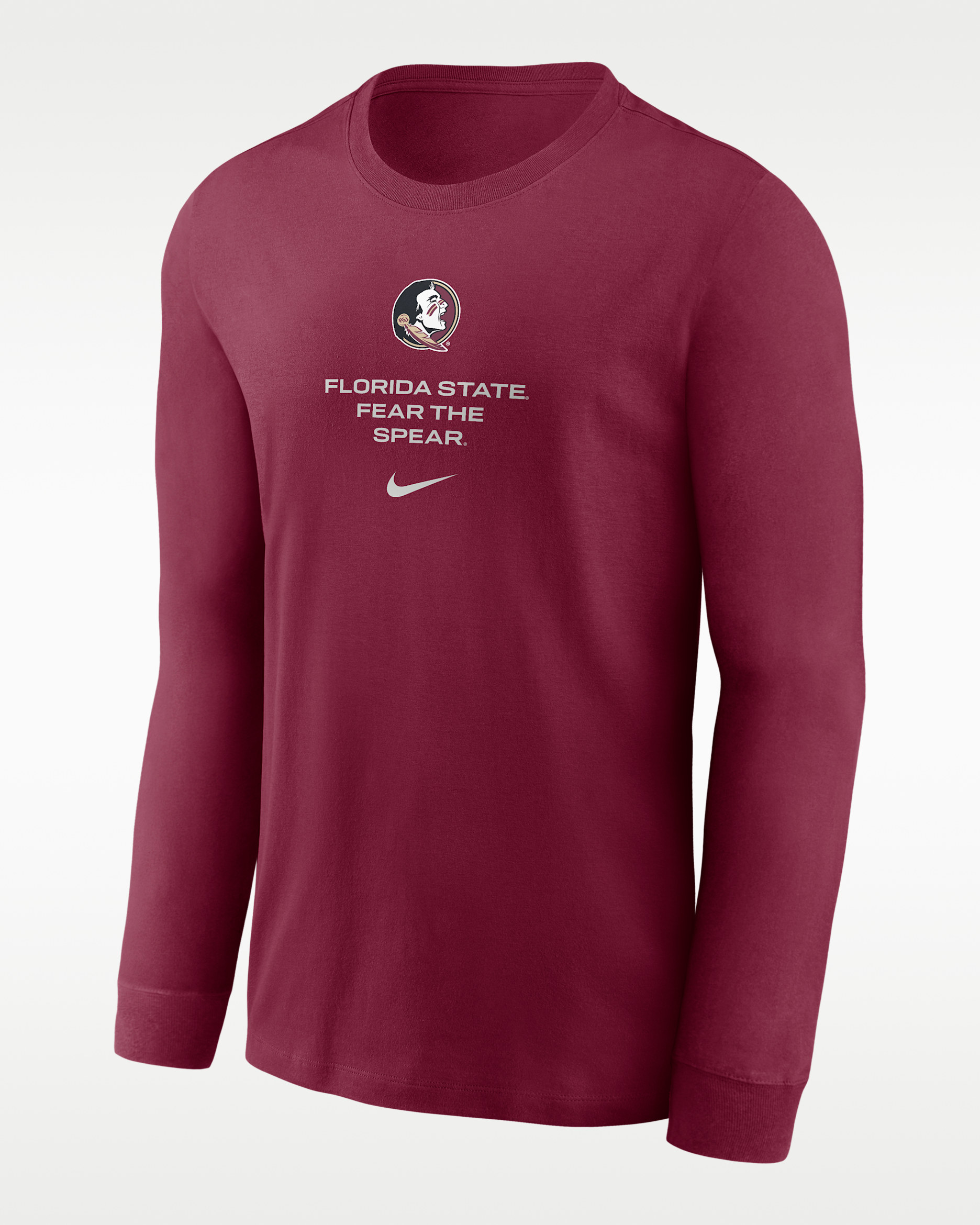Florida State Sideline Men's Nike Dri-FIT College Long-Sleeve T-Shirt - Team Maroon