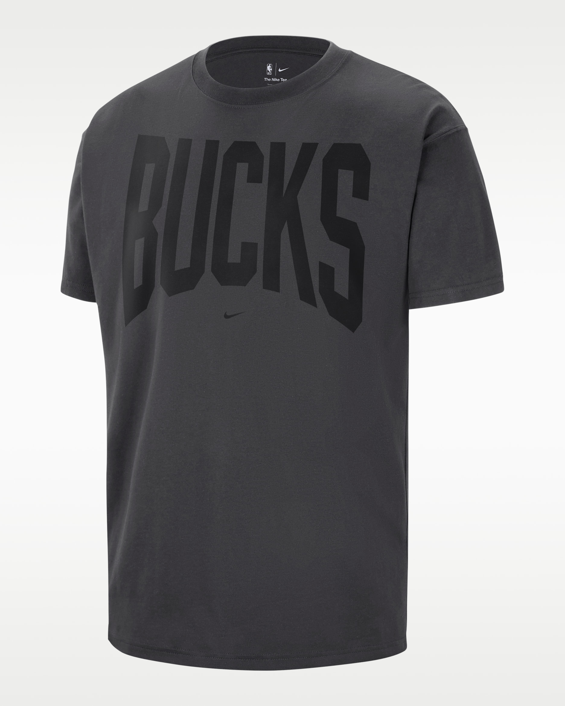 Milwaukee Bucks Peak Men's Travel T-Shirt - Dark Charcoal