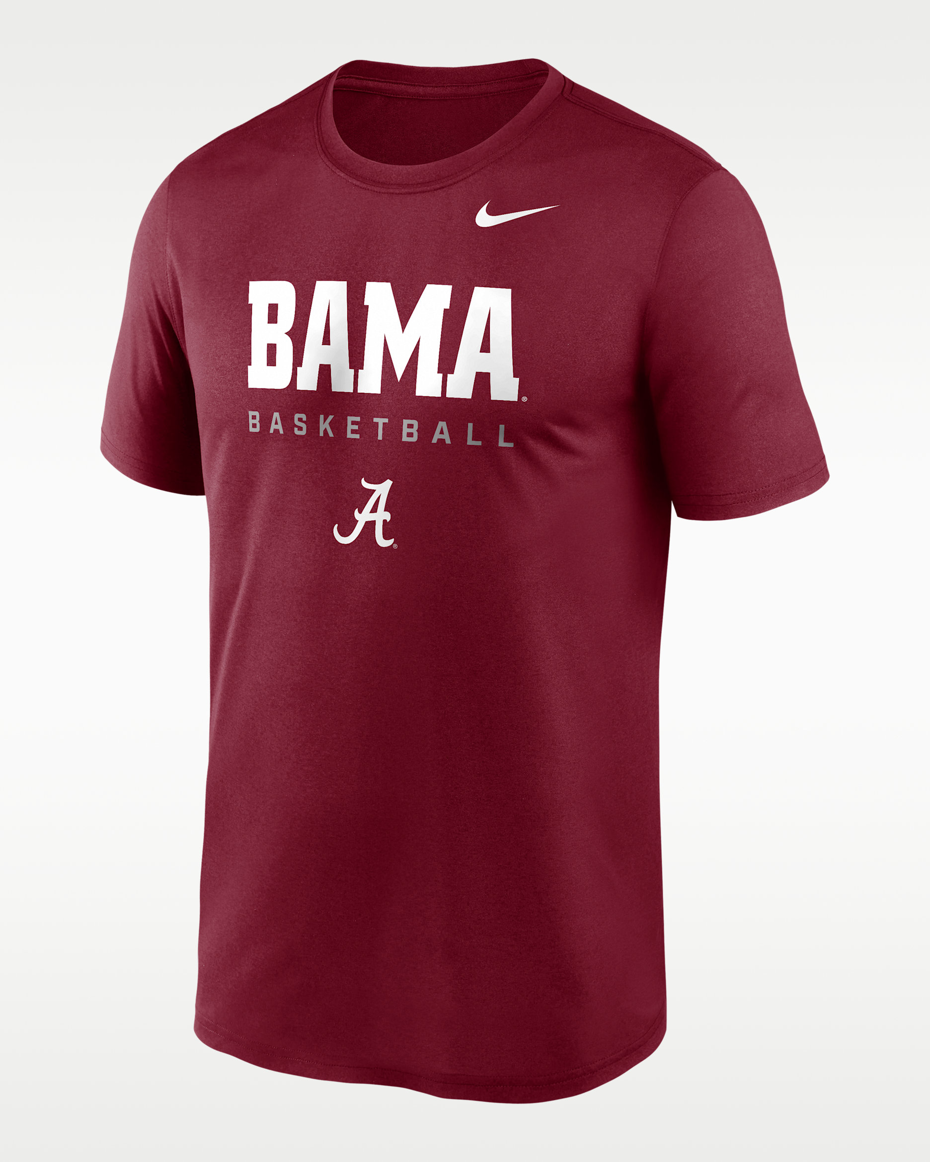 Playera universitaria Nike Dri-FIT para hombre Alabama Courtside Basketball Legend - Carmesí