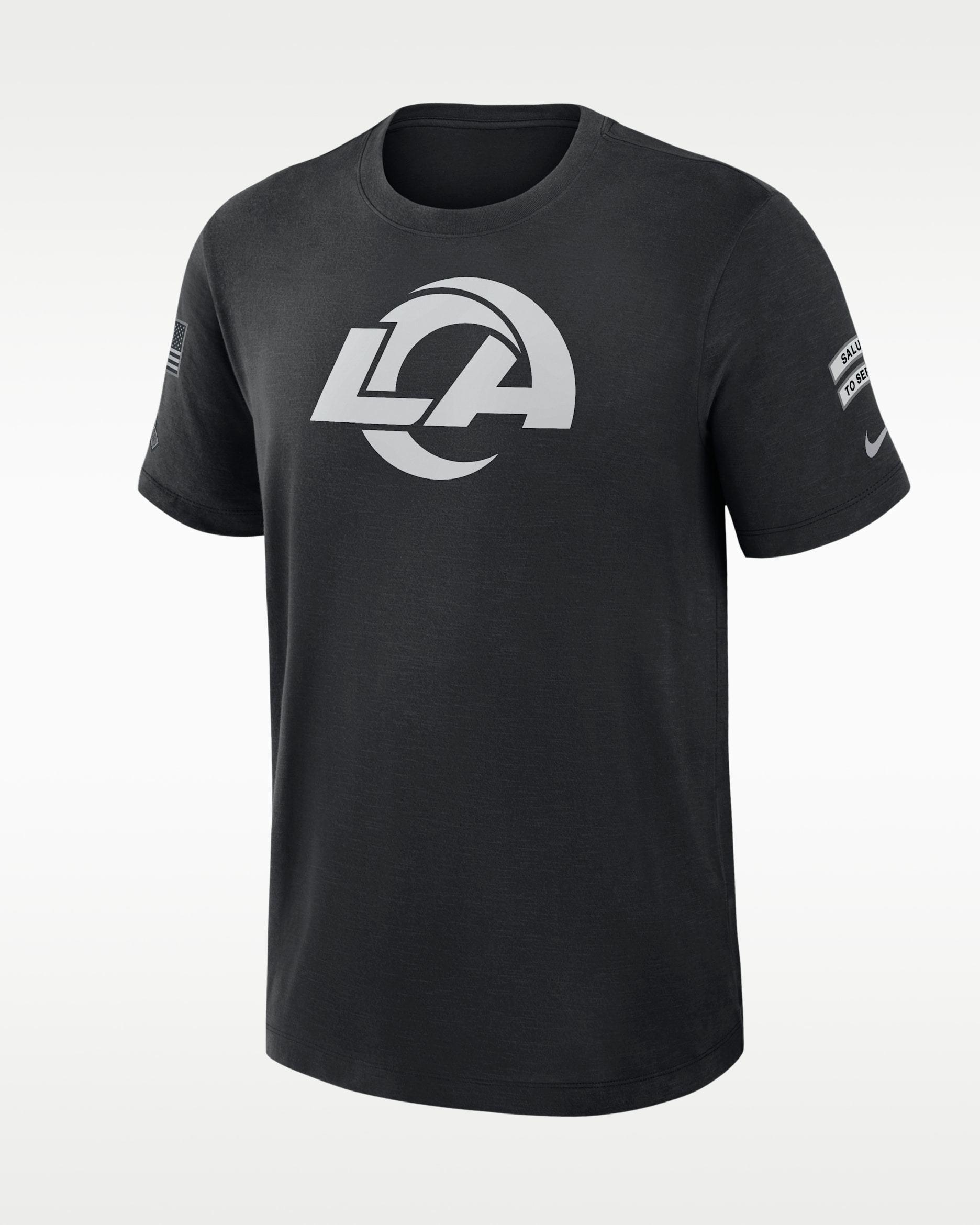 Los Angeles Rams Salute to Service Slub Men's Nike Dri-FIT NFL T-Shirt - Black