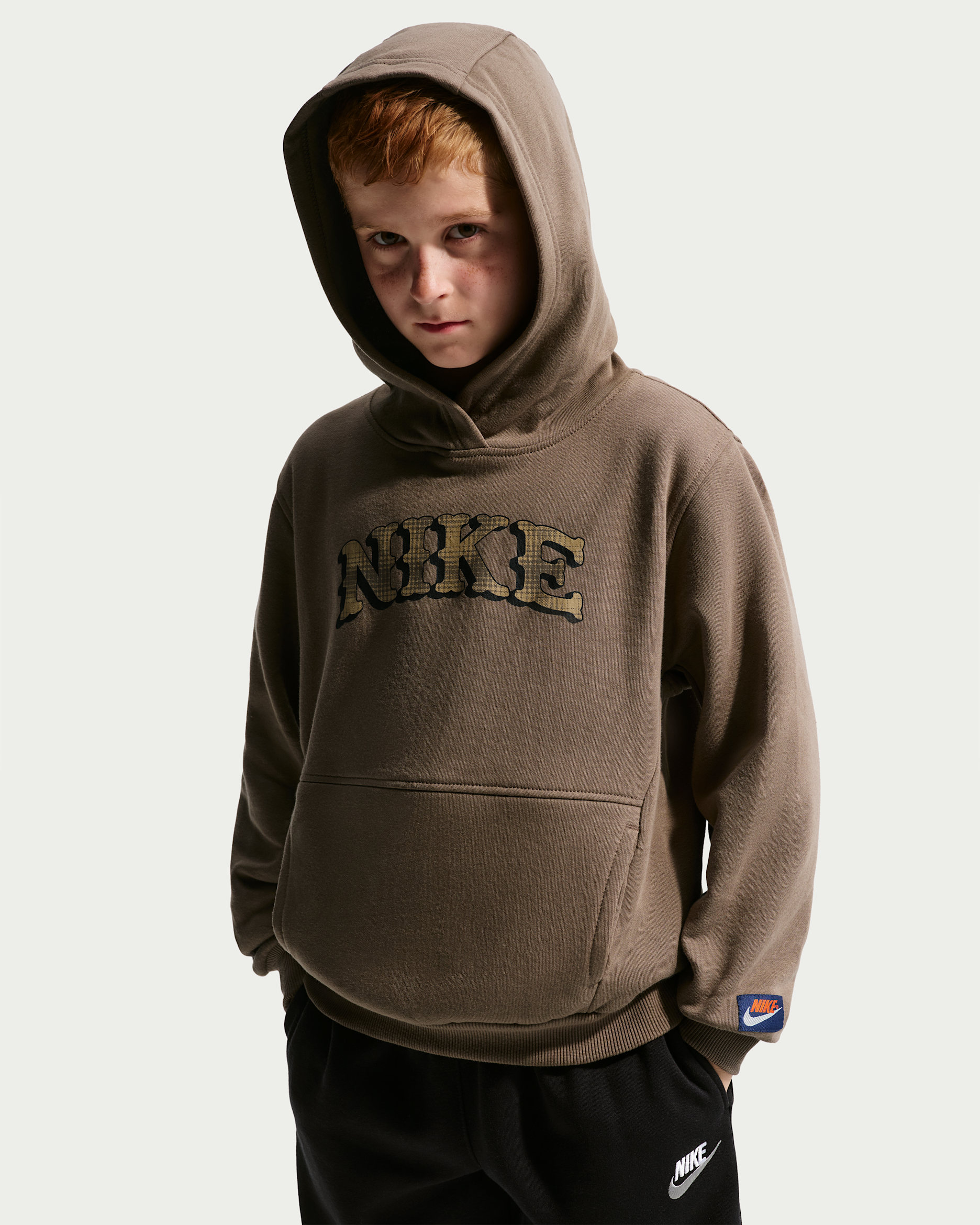 Nike Sportswear Club Big Kids' Fleece Hoodie - Palomino