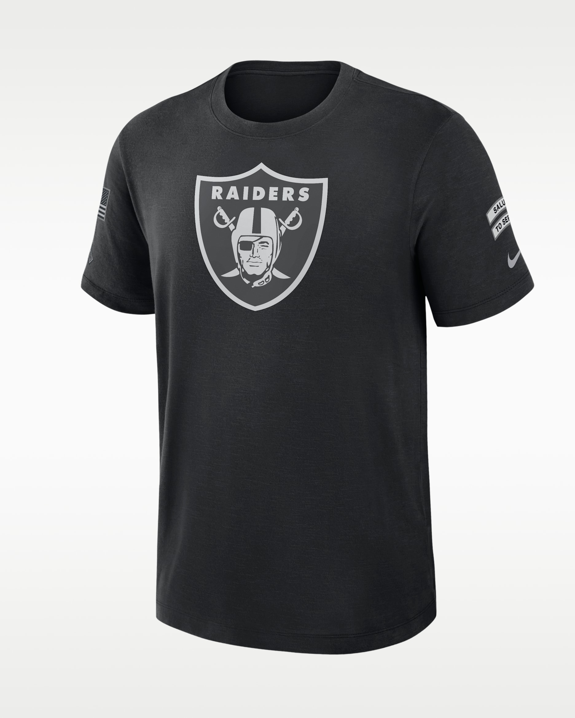 Playera Nike Dri-FIT de la NFL para hombre Las Vegas Raiders Salute to Service Slub - Negro