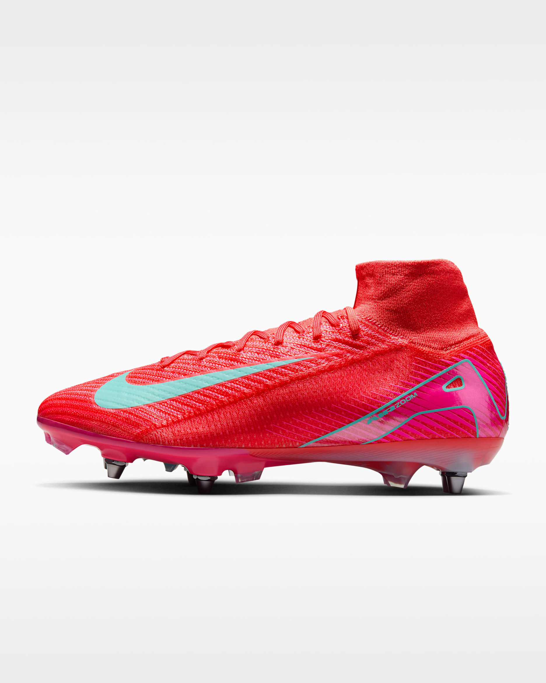 Korki piłkarskie o wysokim profilu SG-Pro Nike Mercurial Superfly 10 Elite - Ember Glow/Aurora Green
