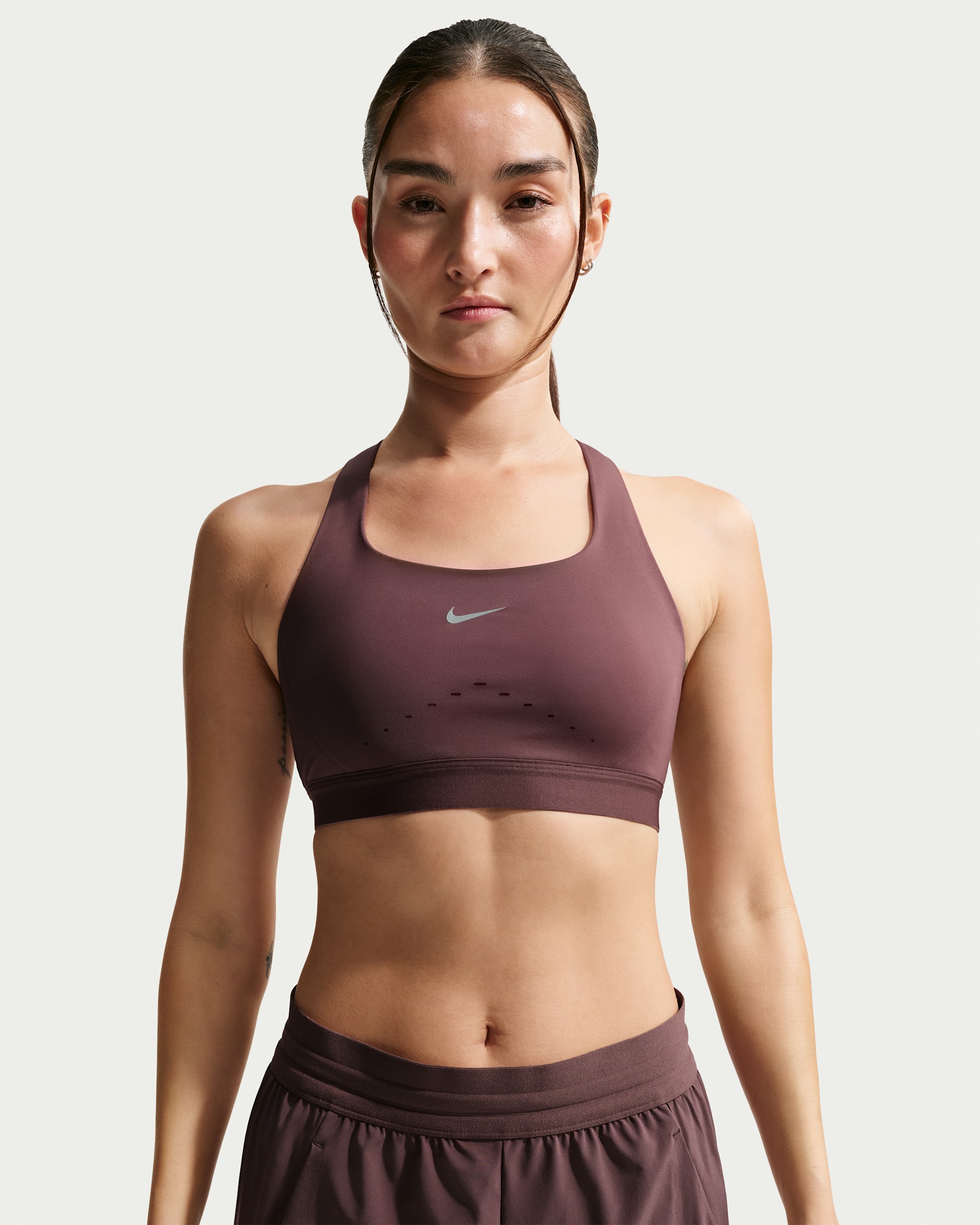 Nike Swift Women's High-Support Lightly Lined Sports Bra - Tattoo/Silver