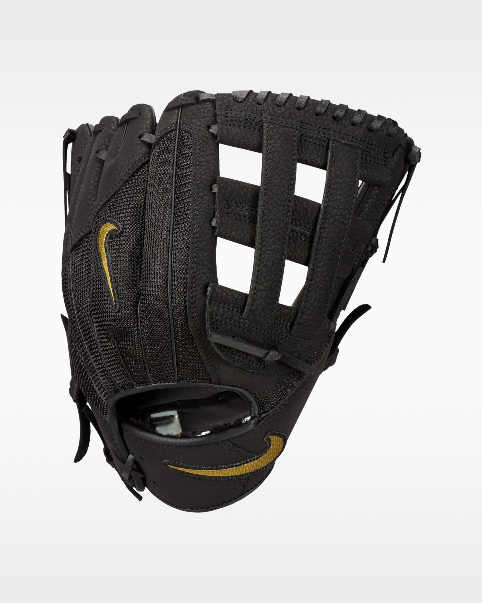 Nike Force Edge Right-Handed Throw H-Web Fielding Mitt - Black