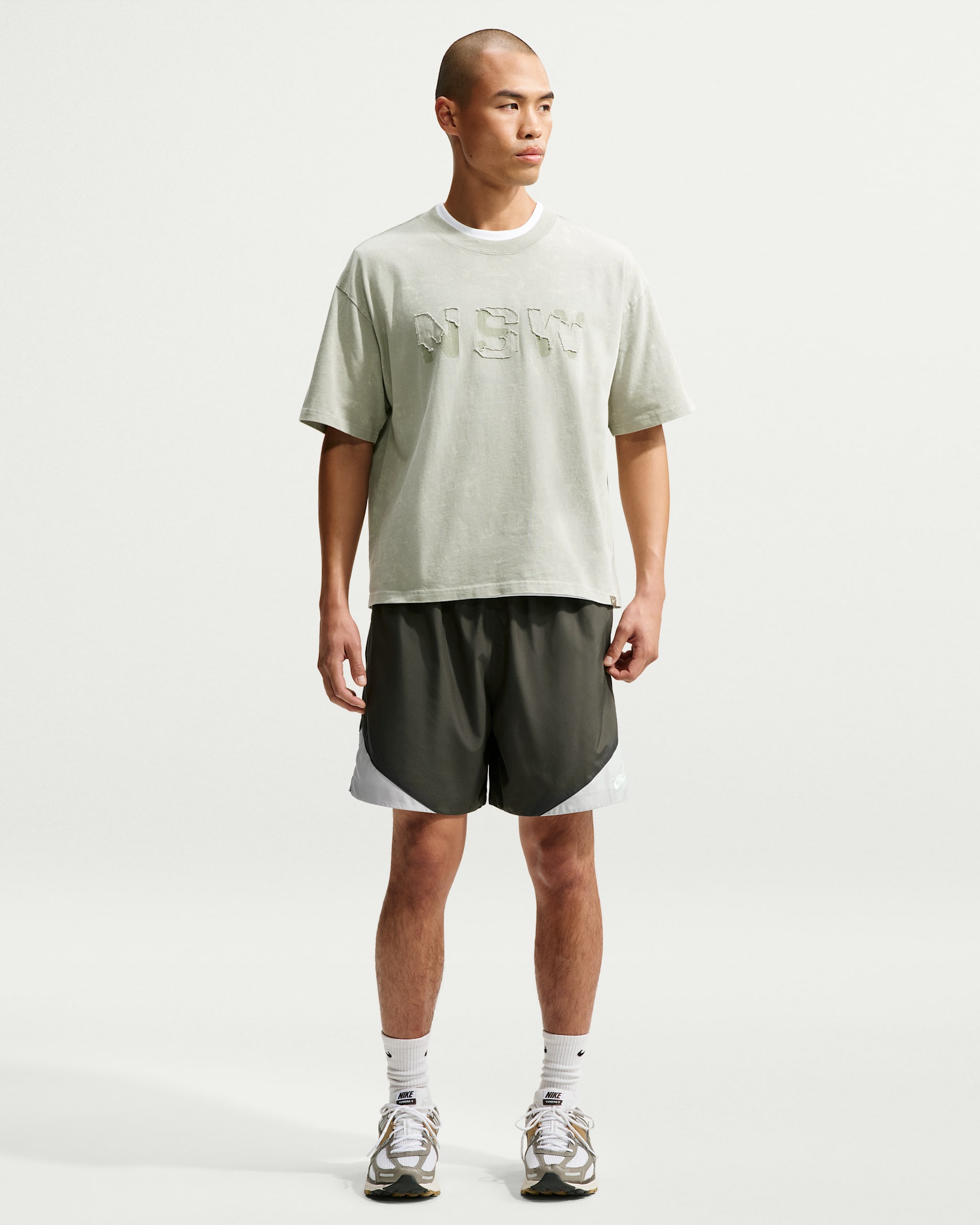 Nike Windrunner Men's Lightweight Woven Shorts - Newsprint/Grey Fog/White