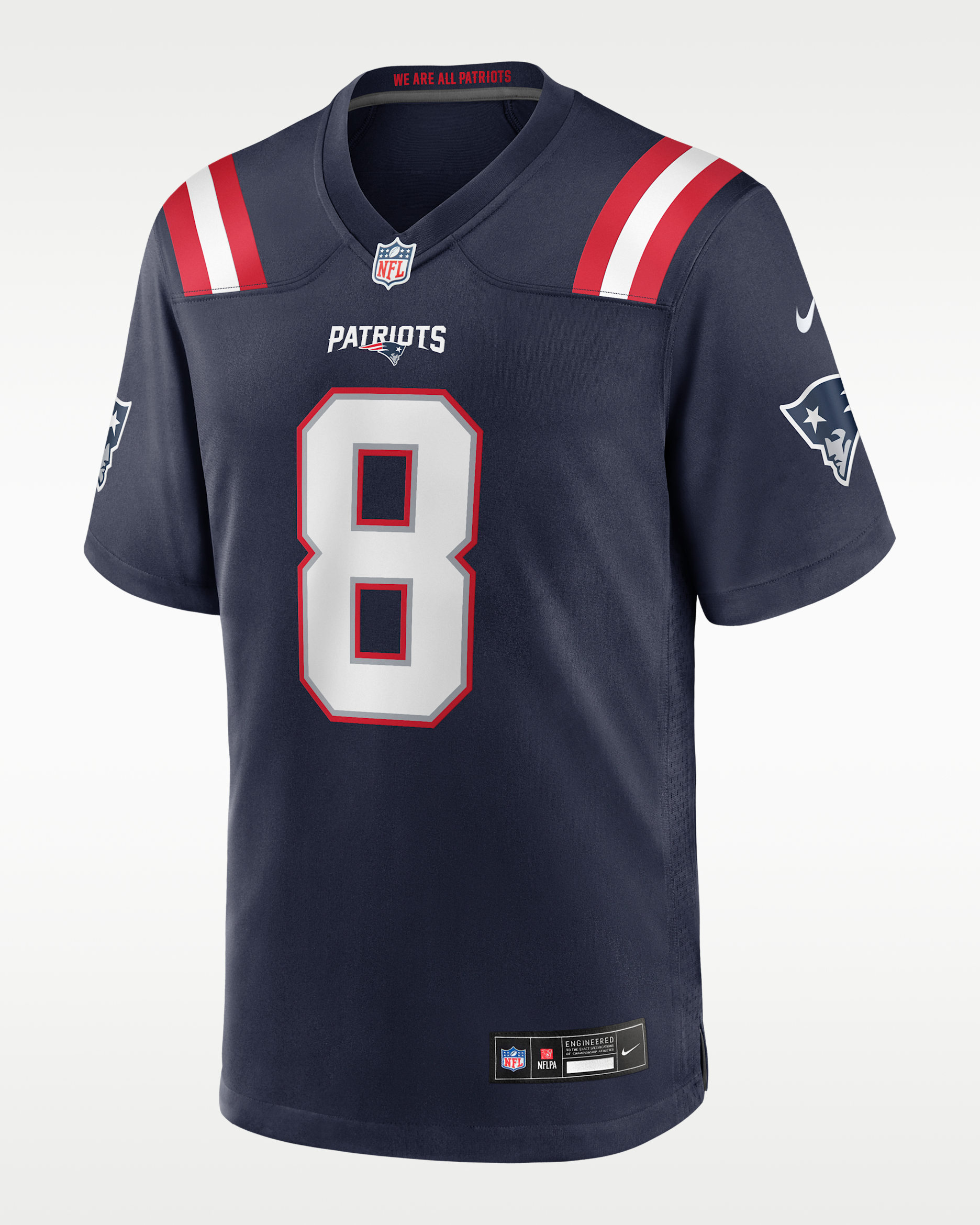 Stefon Diggs New England Patriots Men's Nike NFL Game Jersey - Navy
