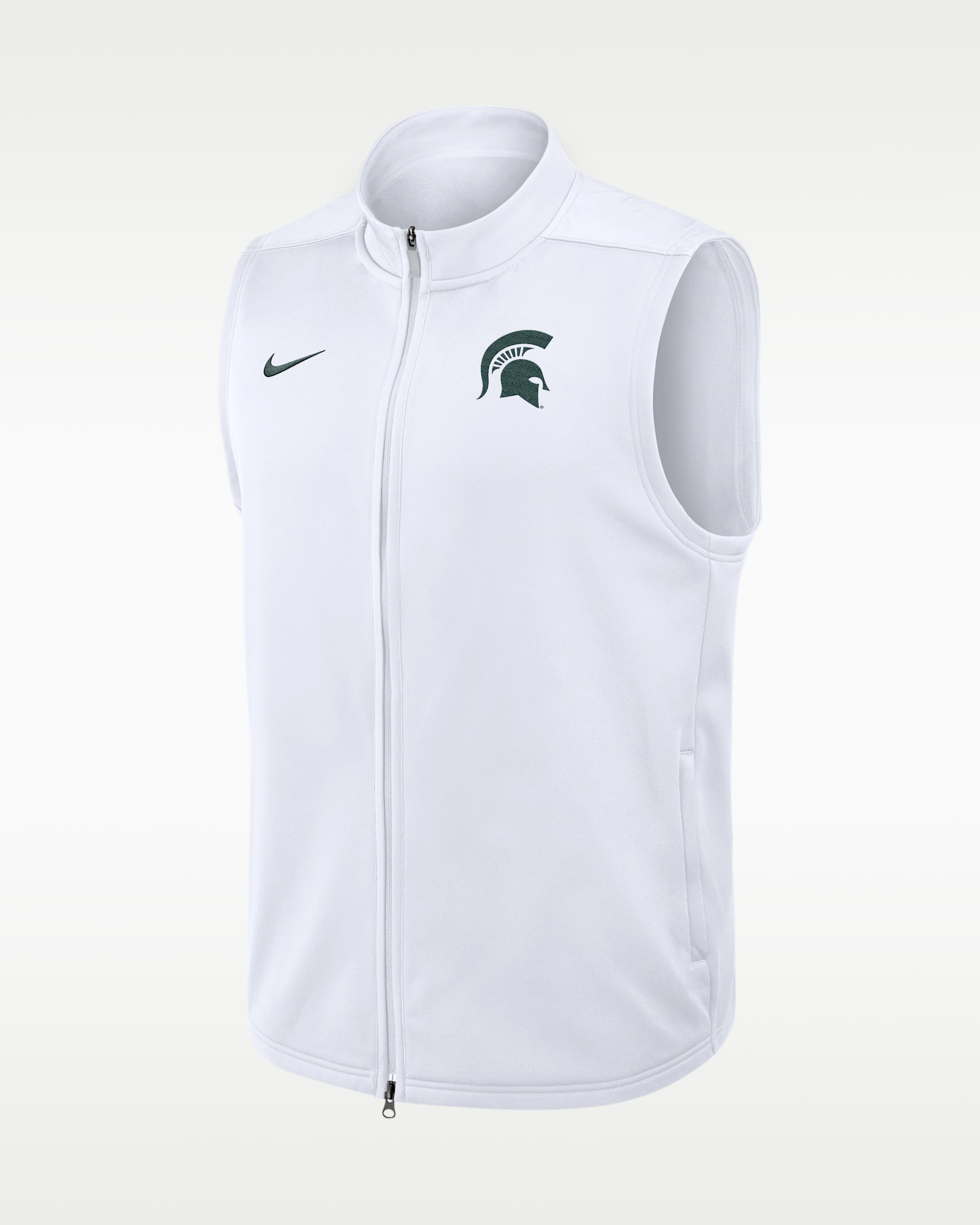 Michigan State Primetime Victory Men's Nike Therma-FIT College Full-Zip Vest - White
