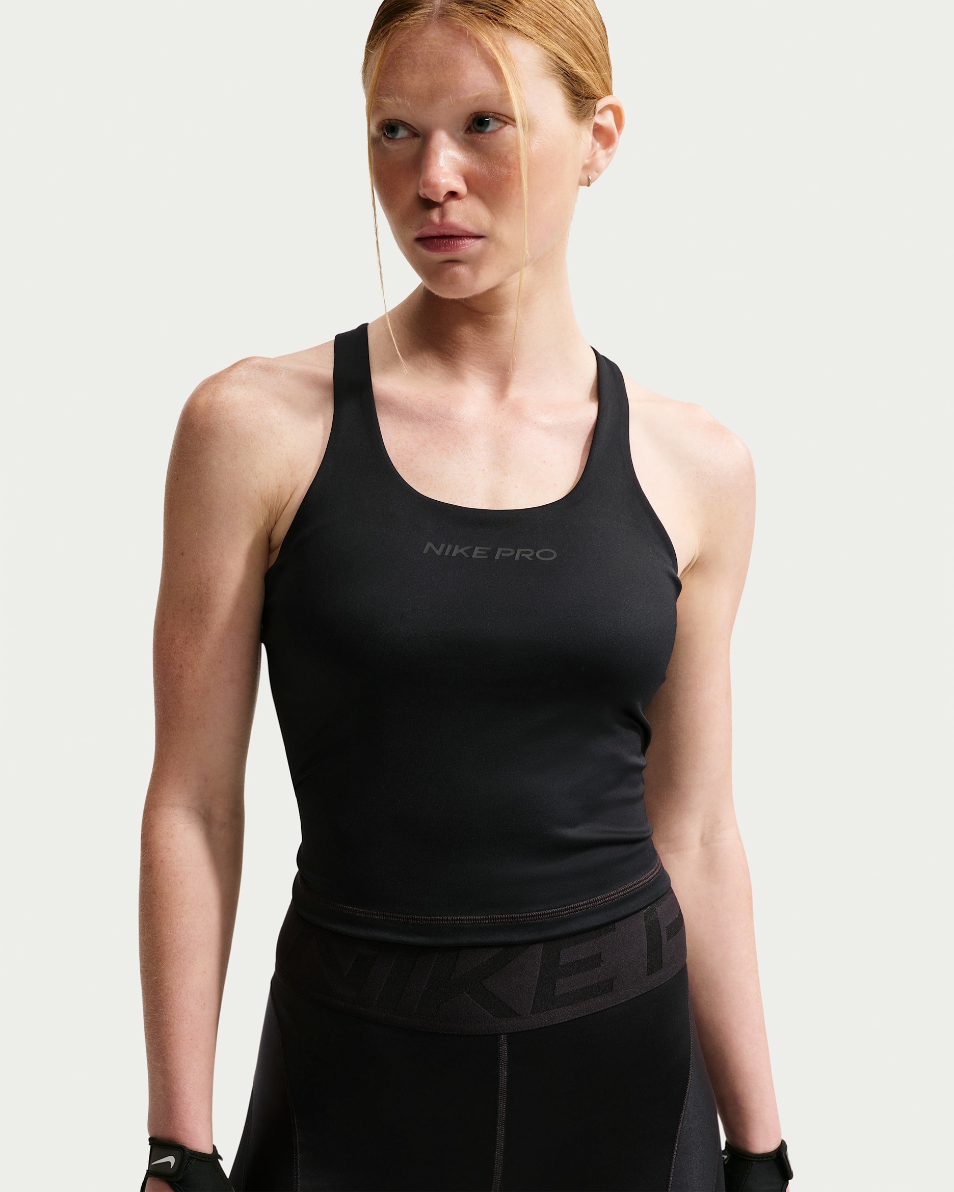 Nike Pro Sculpt Women's Medium-Support Padded Sports Bra Tank - Black/Black