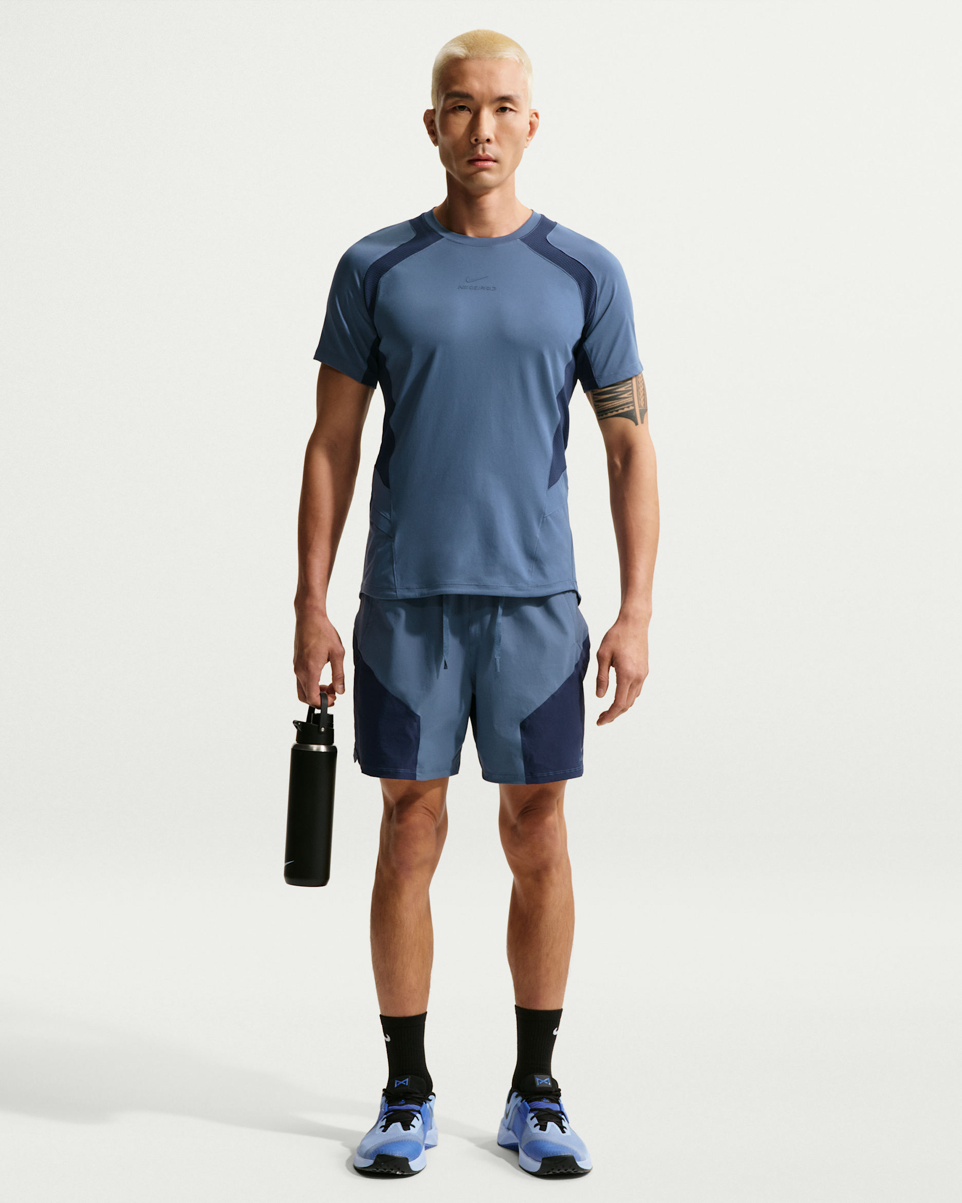 Nike Pro Training Dri-FIT ADV 15 cm Erkek Şortu - Diffused Blue/Midnight Navy/Diffused Blue