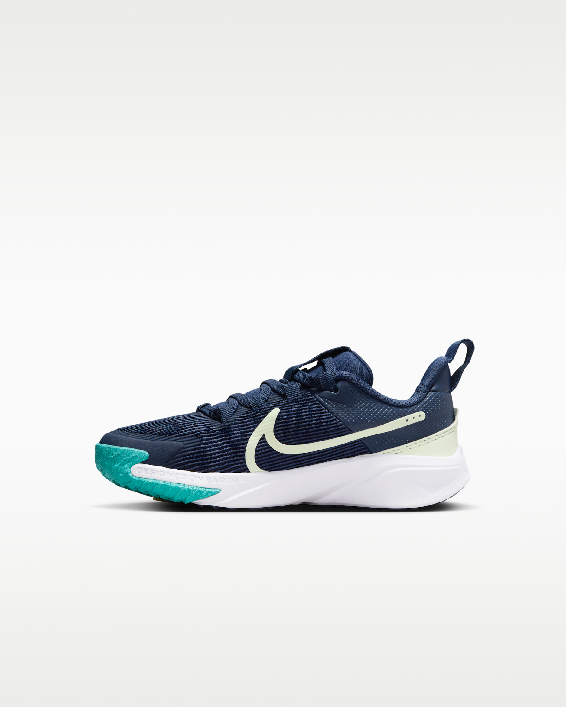 Nike Star Runner 4 Younger Kids' Shoes - Midnight Navy/Dusty Cactus/White/Volt Tint