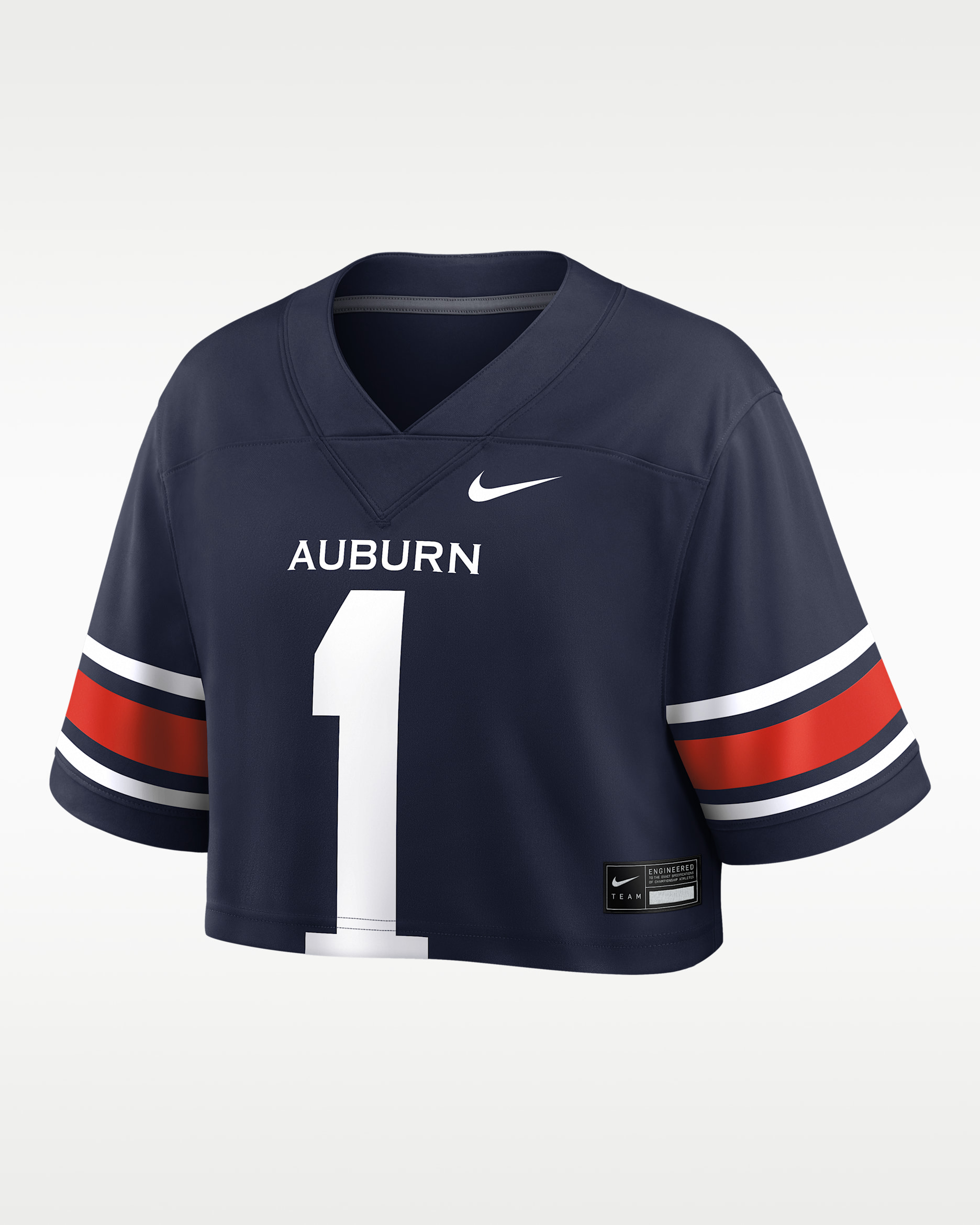 Jersey universitario Nike Dri-FIT Game cropped para mujer Auburn - Azul marino universitario