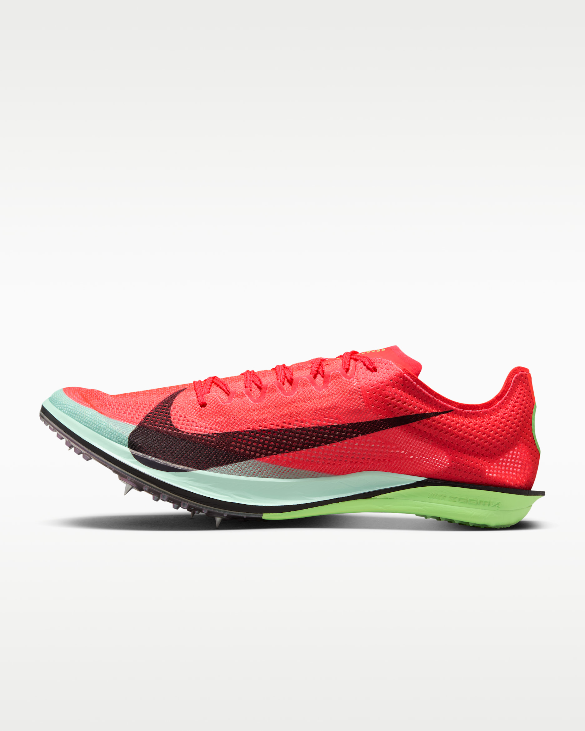 Nike Dragonfly 2 Elite Athletics Distance Spikes - Bright Crimson/Lime Blast/Mint Foam/Cave Purple
