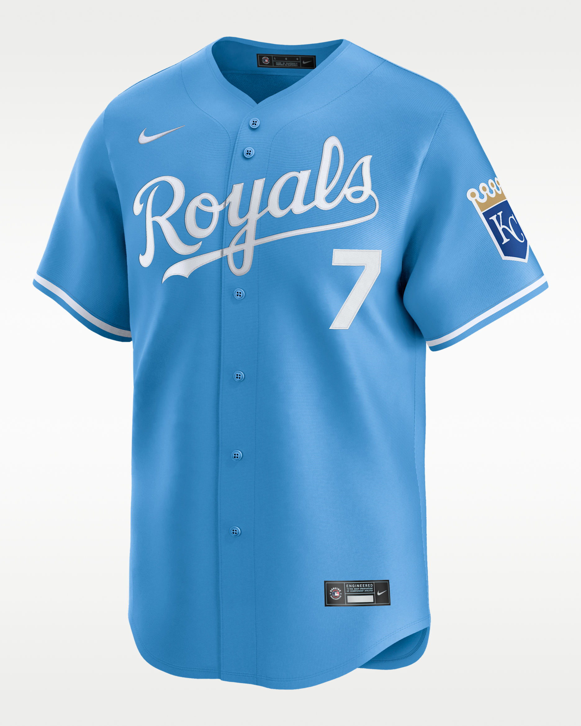 Bobby Witt Jr. Kansas City Royals Men's Nike Dri-FIT ADV MLB Limited Jersey - Light Blue