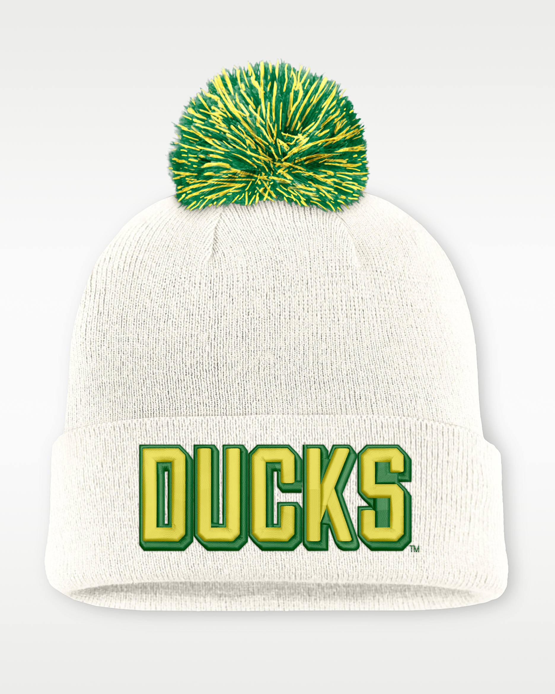 Oregon Peak Men's Nike College Cuffed Beanie - White