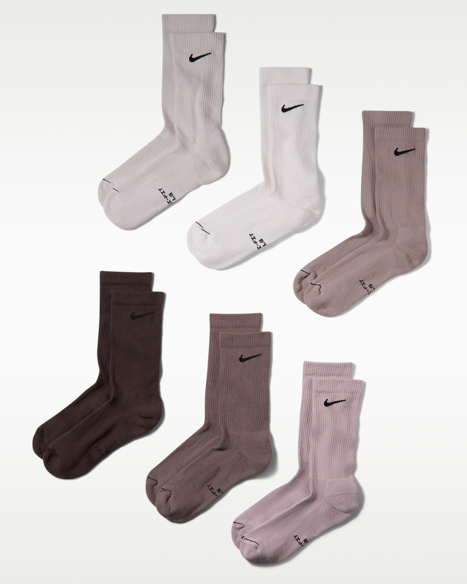Κάλτσες μεσαίου ύψους Nike Everyday Elevated (6 ζευγάρια) - Πολύχρωμο