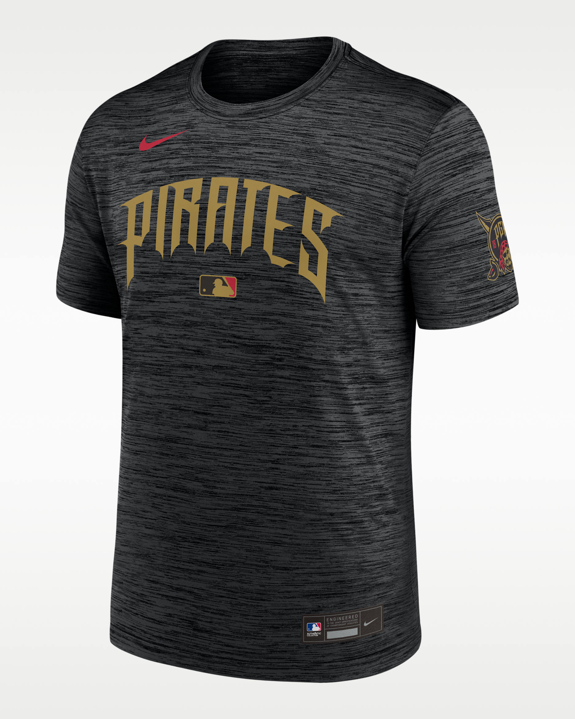 Pittsburgh Pirates City Connect Velocity Men's Nike Dri-FIT MLB T-Shirt - Black