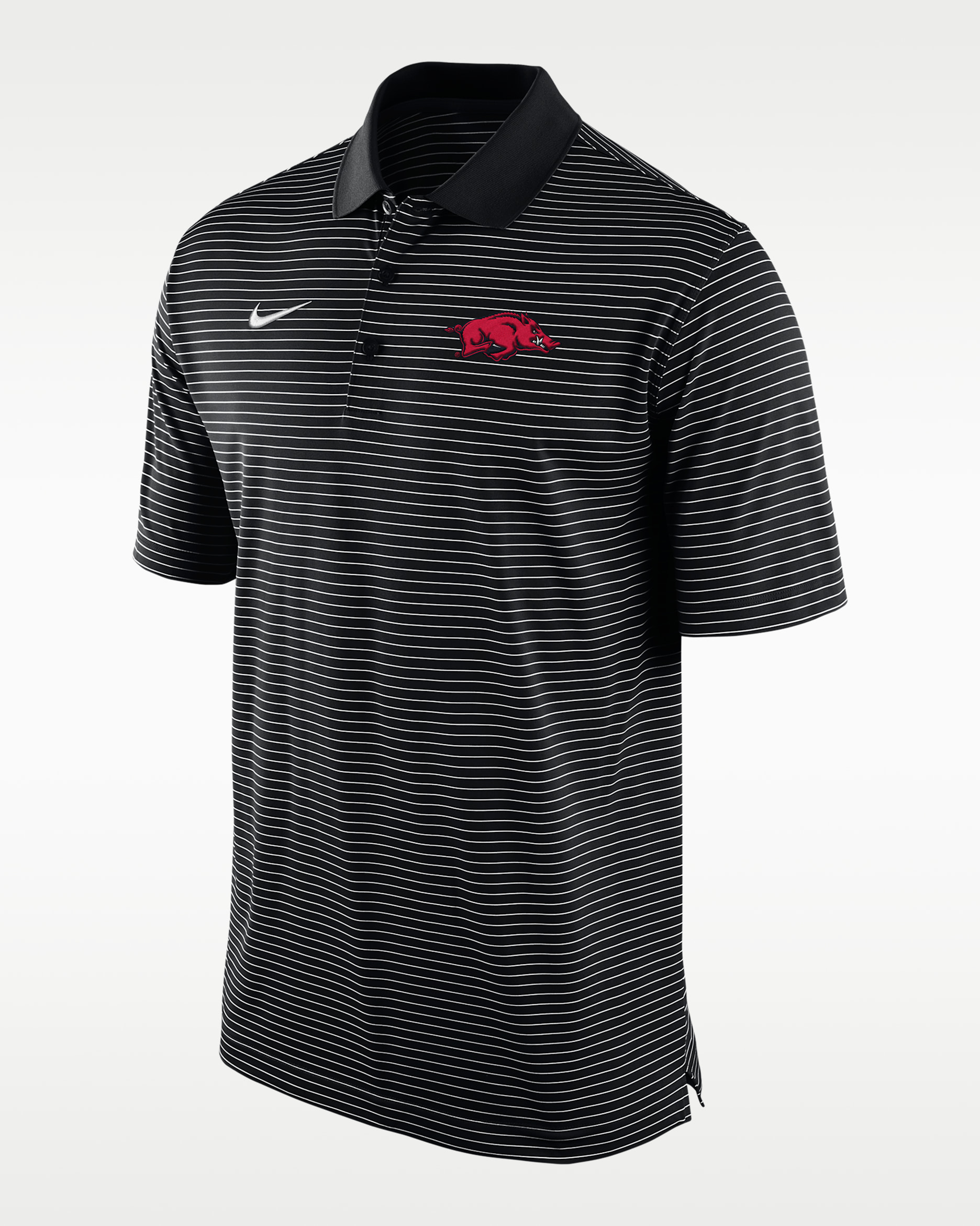 Polo universitaria Nike Dri-FIT para hombre Arkansas Tour - Negro