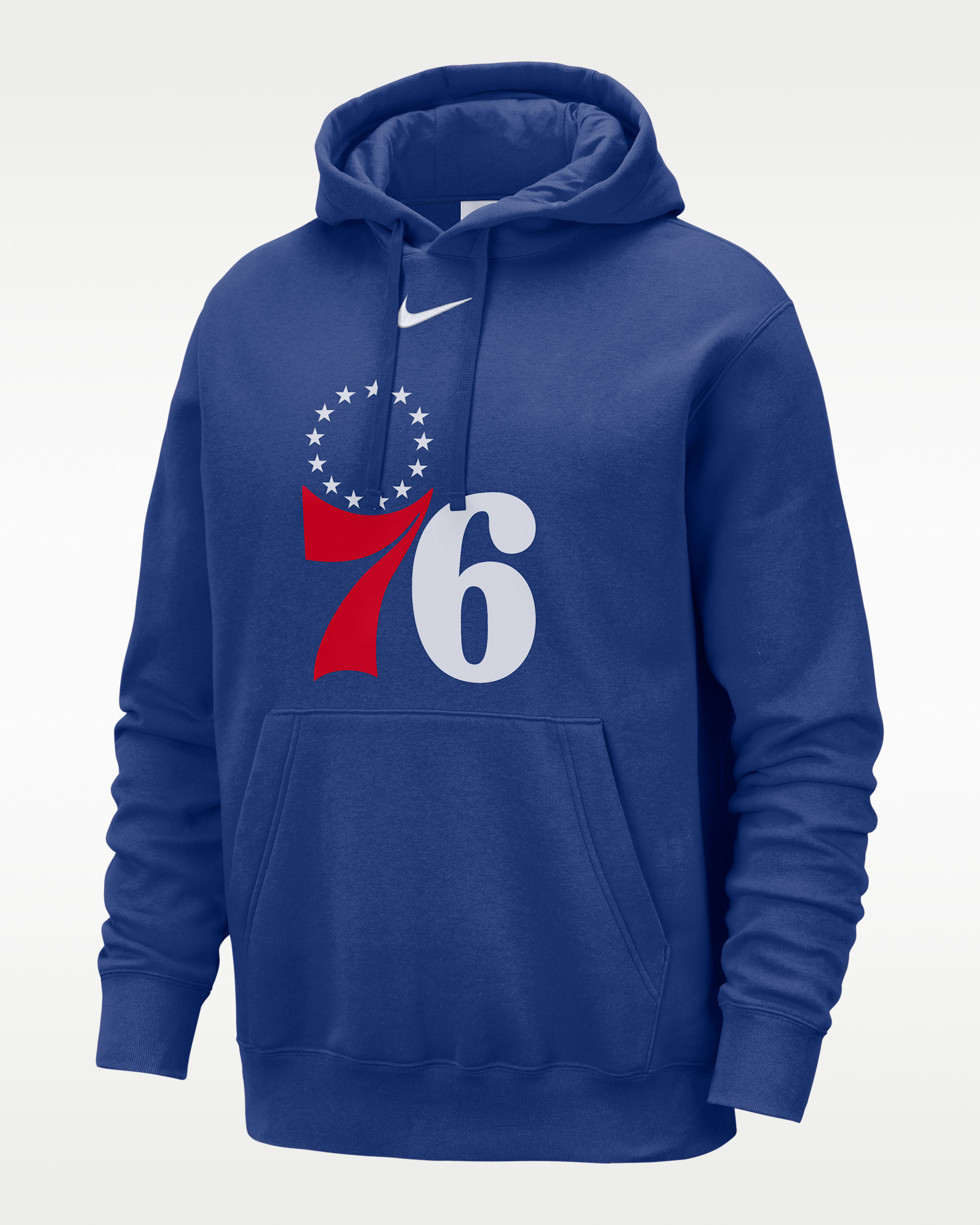Philadelphia 76ers Club Men's Nike NBA Pullover Hoodie - Rush Blue/White