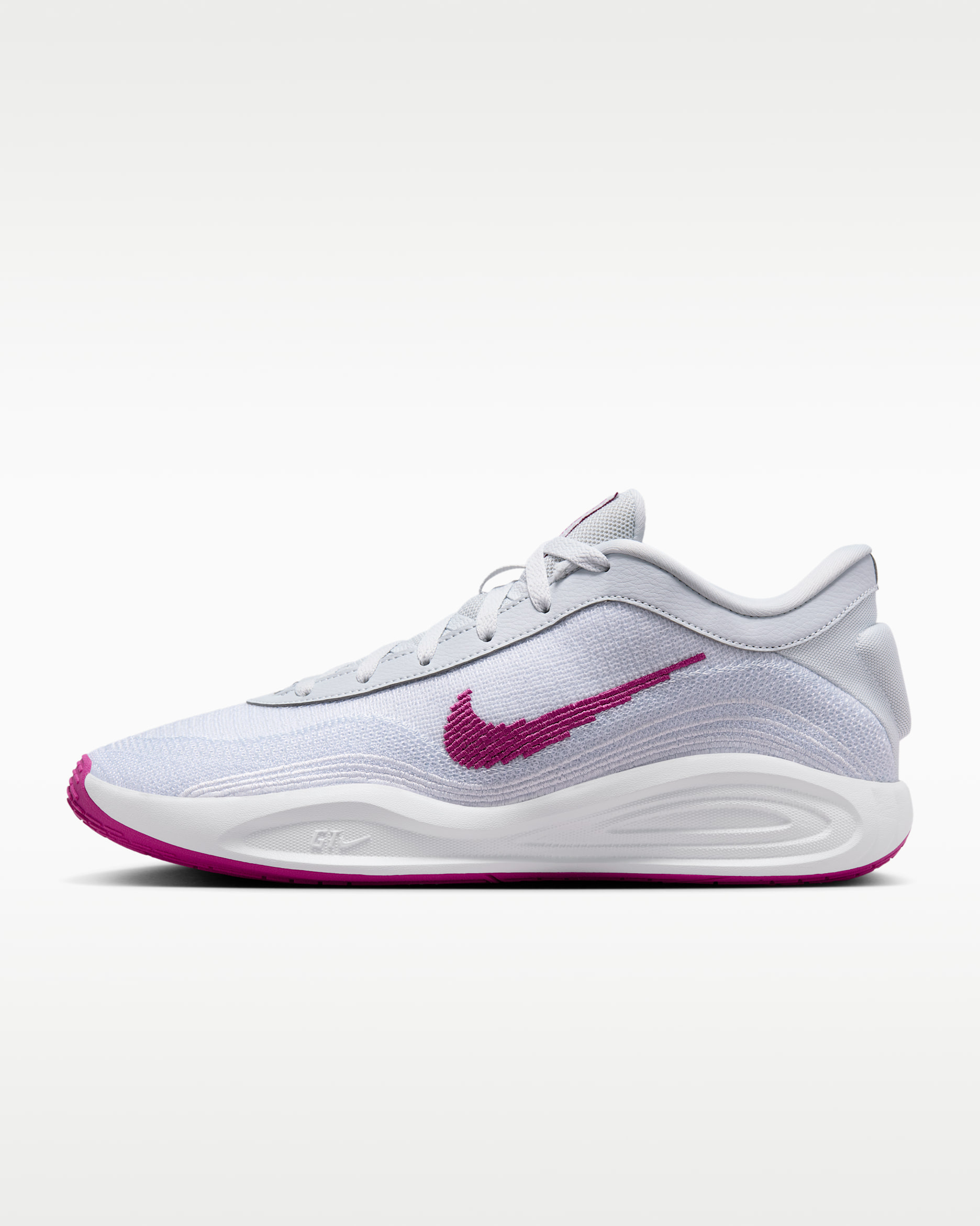 G.T. Hustle Academy EP Basketball Shoes - Pure Platinum/White/Hot Fuchsia