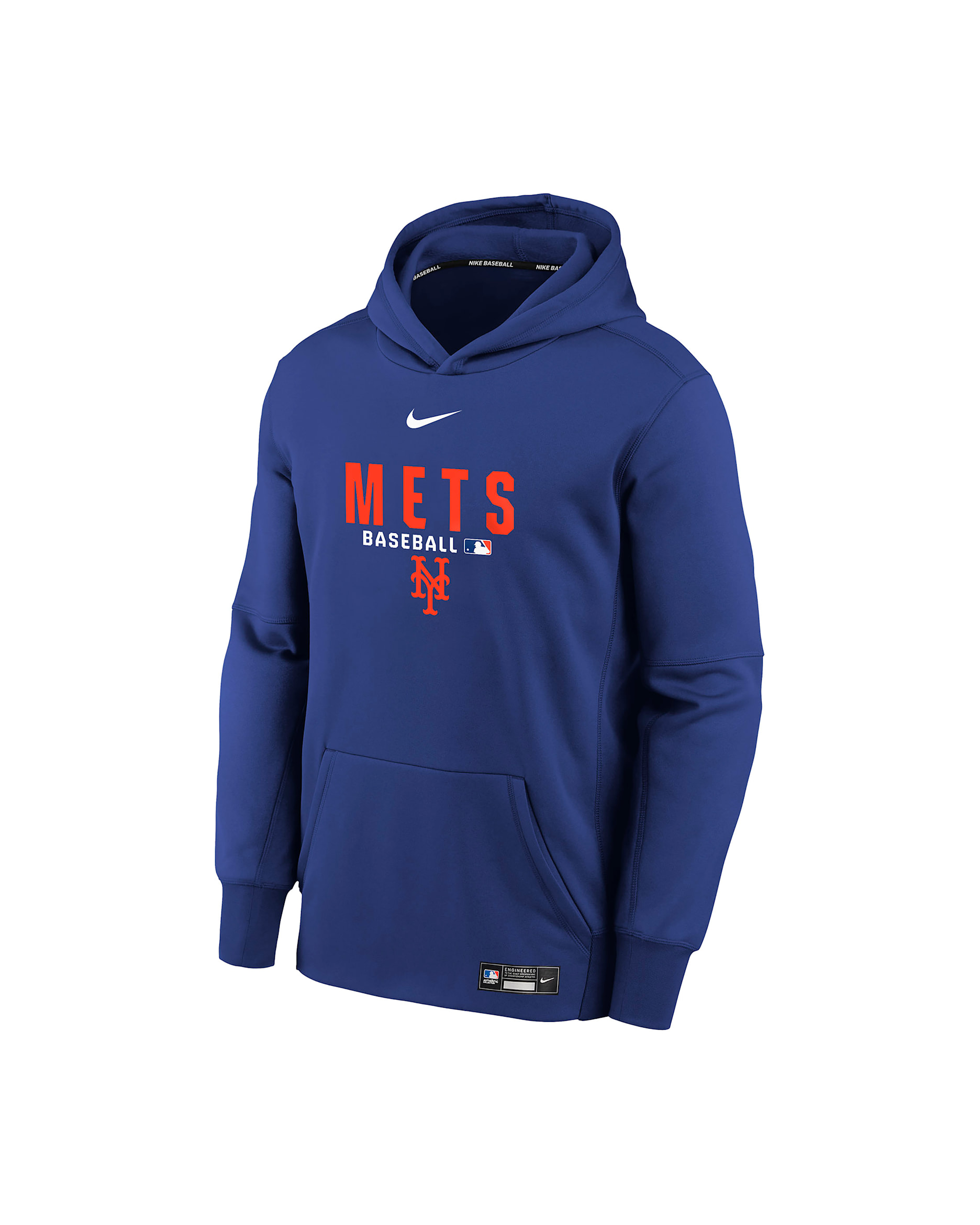 New York Mets Authentic Collection Big Kid's Therma-FIT MLB Hoodie - Blue