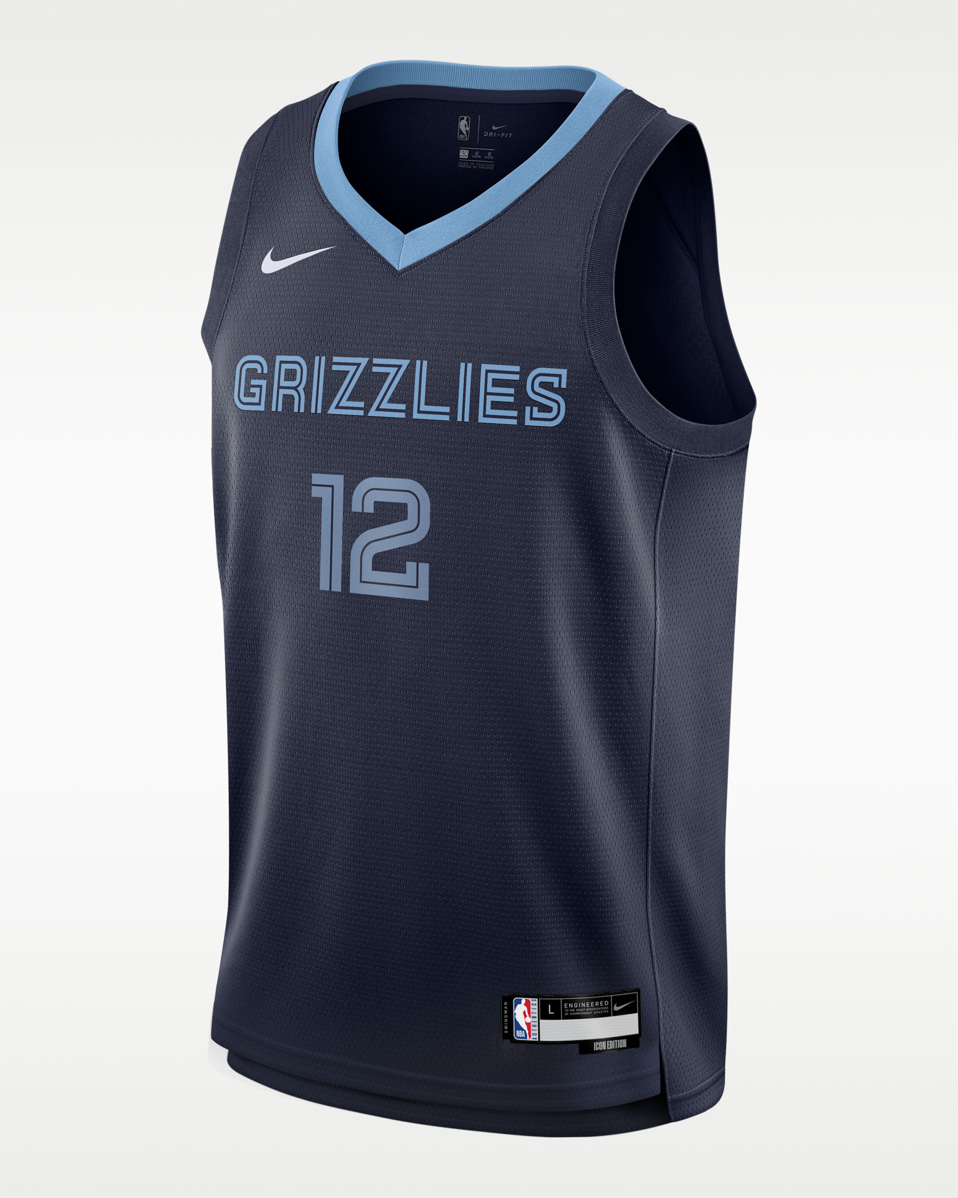 Ja Morant Memphis Grizzlies 2023/24 Icon Edition Big Kids' Nike NBA Swingman Jersey - College Navy