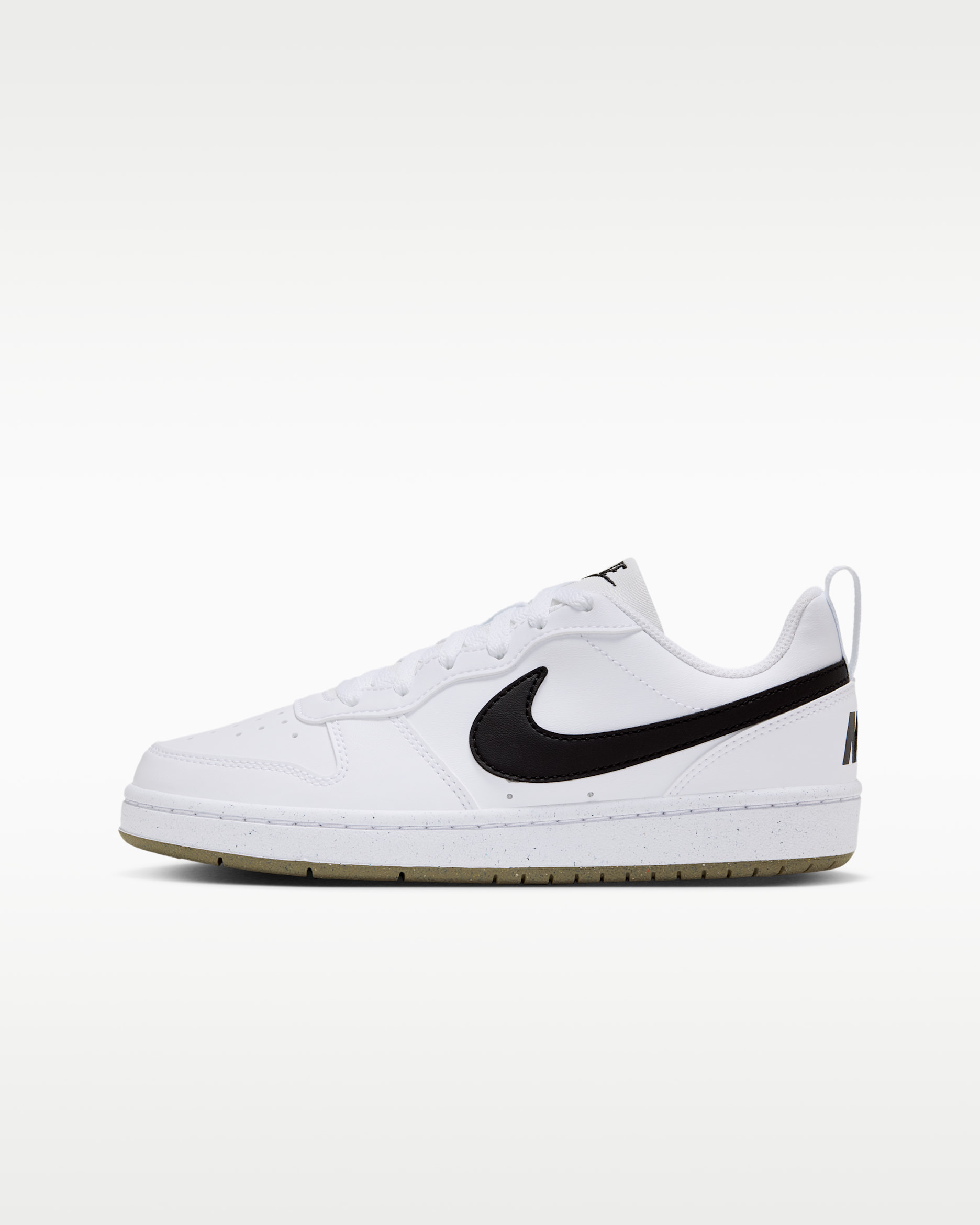 Nike Court Borough Low Recraft Big Kids' Shoes - White/Gum Light Brown/Black