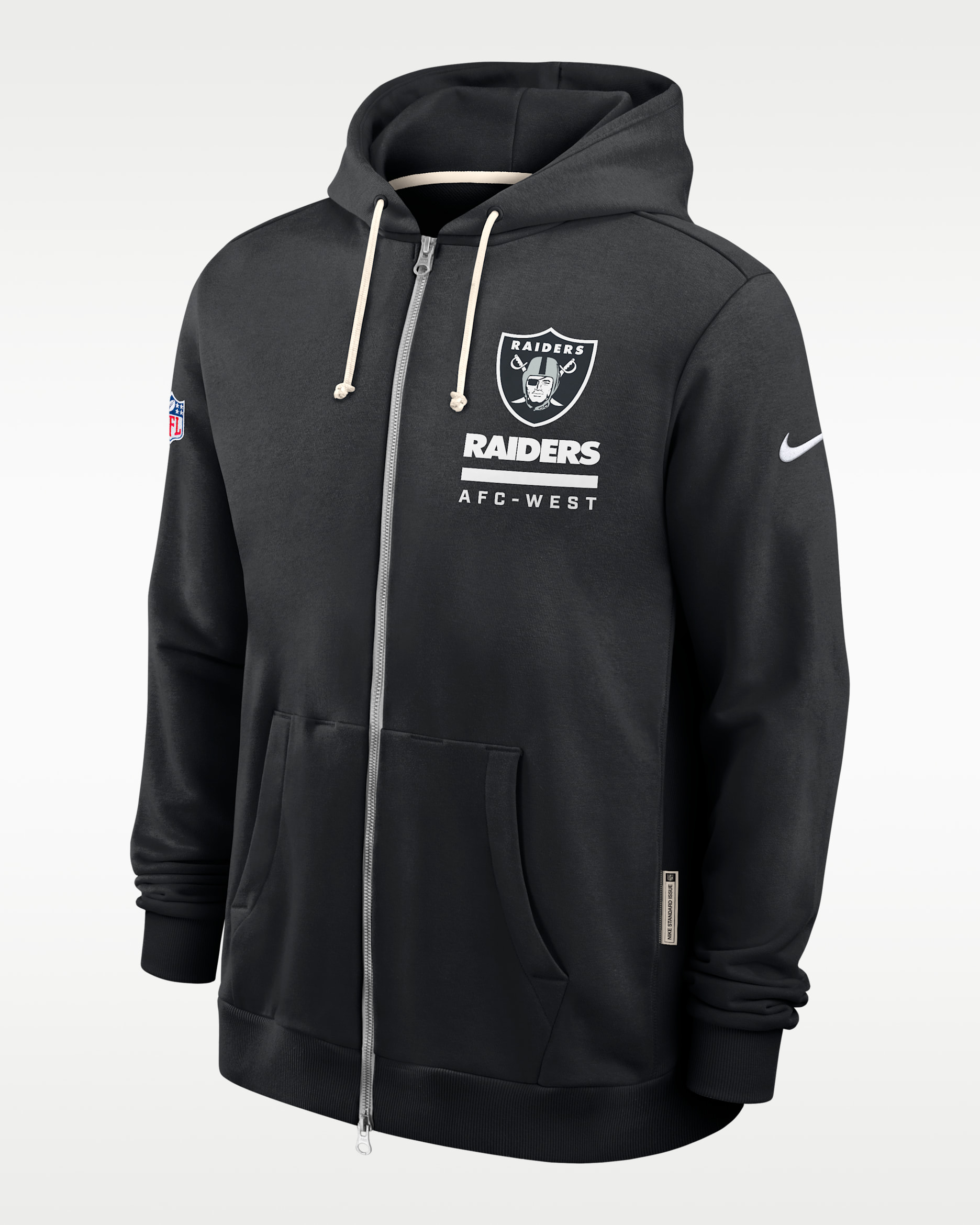 Las Vegas Raiders Utility Player Sideline Men's Nike Dri-FIT NFL Full-Zip Hoodie - Black