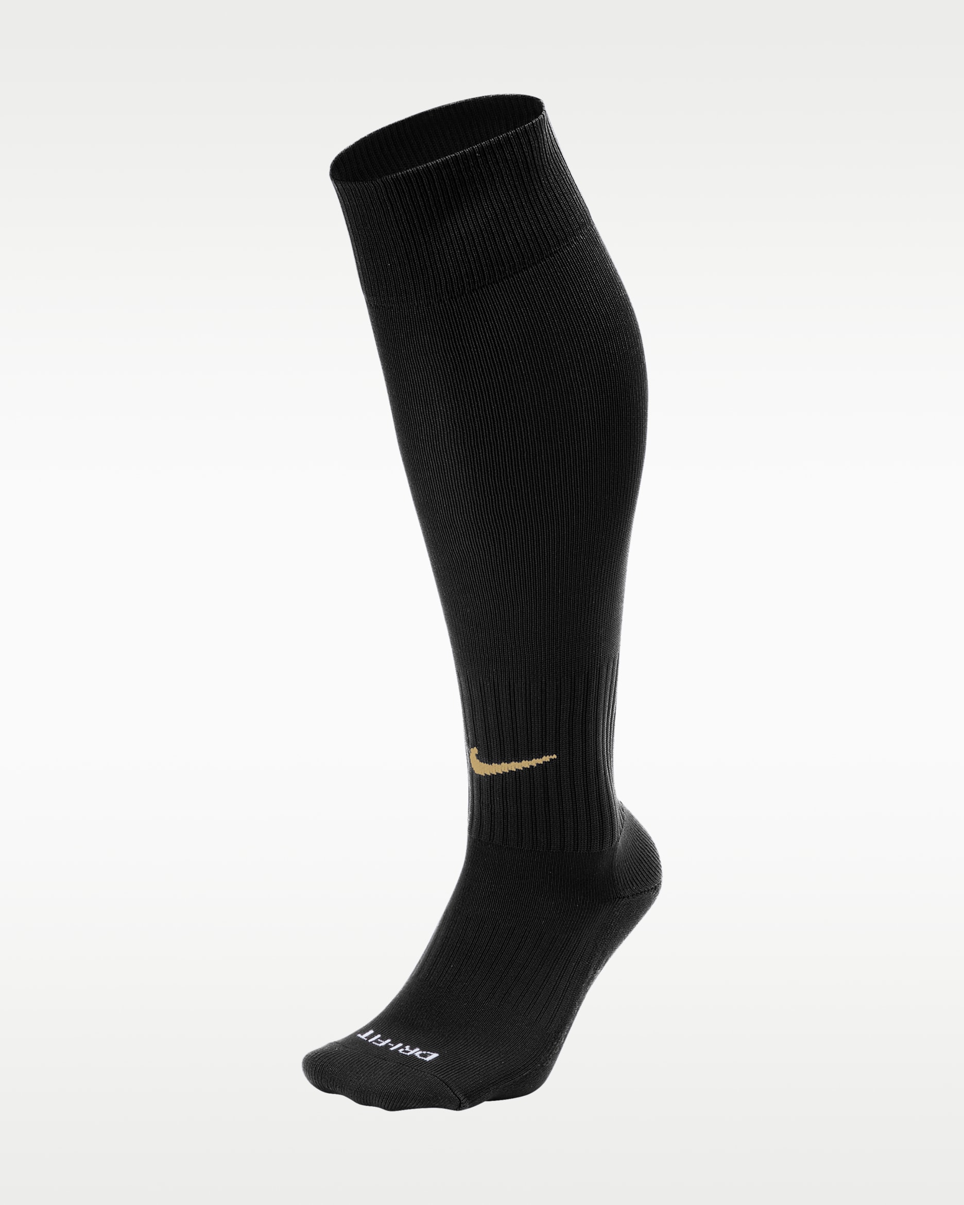 Nike Classic 2 Cushioned Over-the-Calf Socks - Black/Jersey Gold