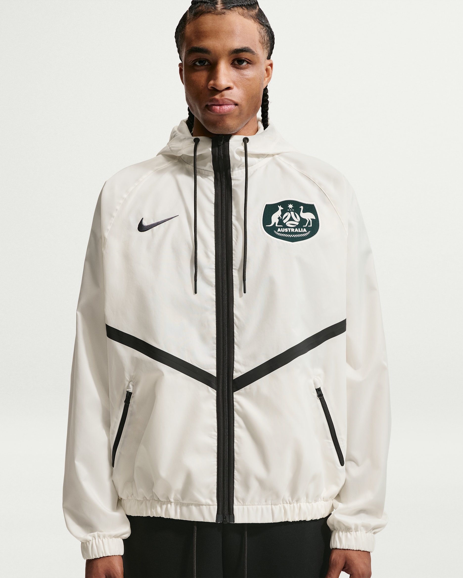 Australia Men's Nike Dri-FIT Football Anthem Jacket - Sail/Sail/Midnight Spruce