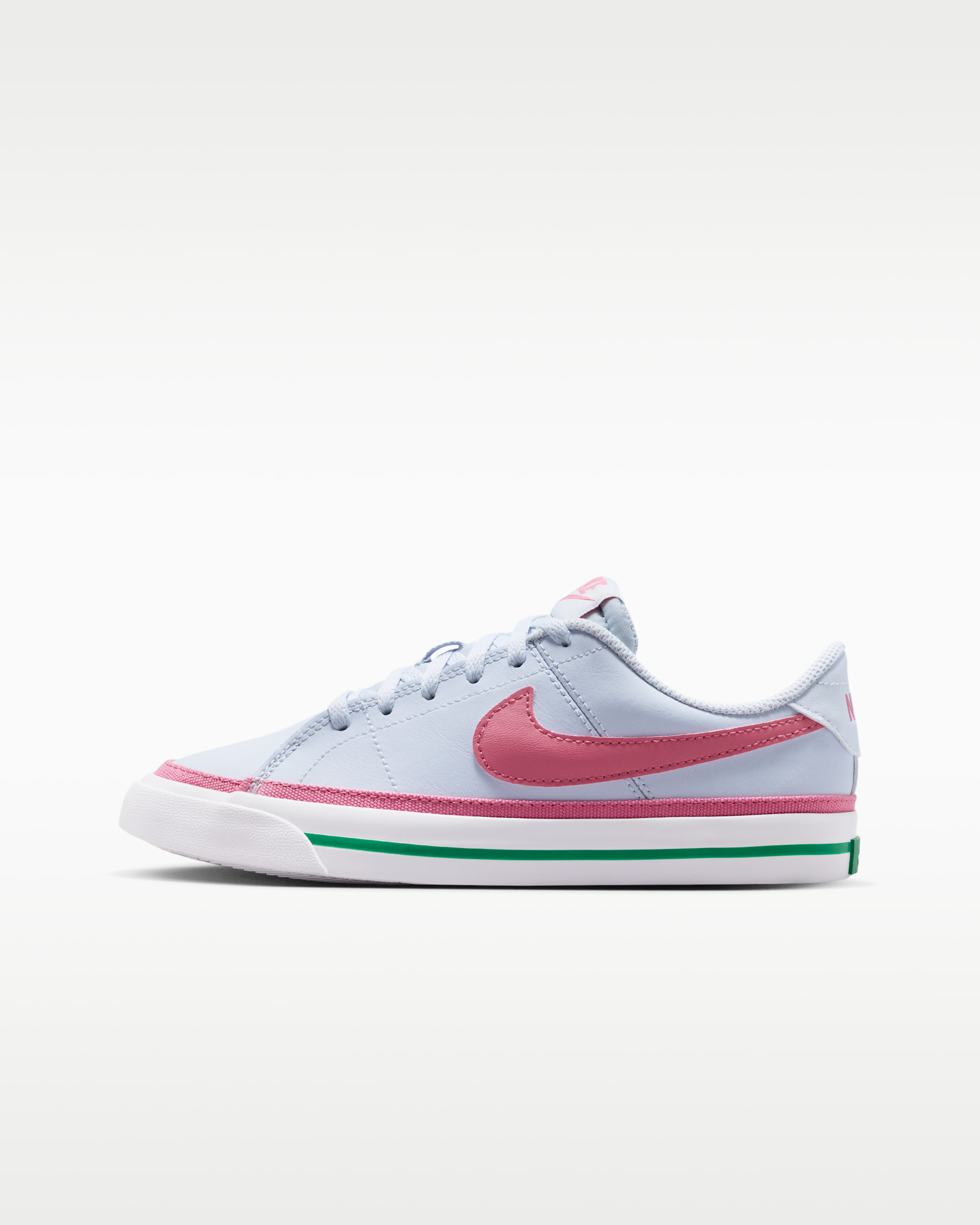 Tenis para niños grandes Nike Court Legacy - Gris fútbol/Blanco/Malaquita/Peonía