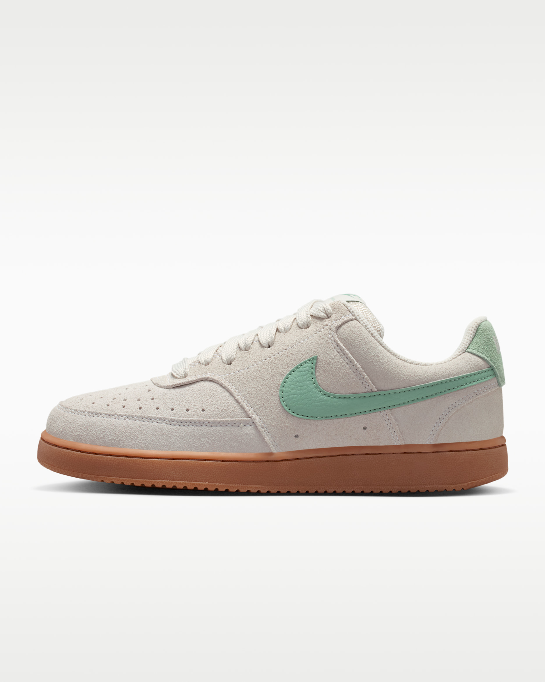 Tenis para mujer Nike Court Vision Low - Blanco/Marrón medio goma/Vapor