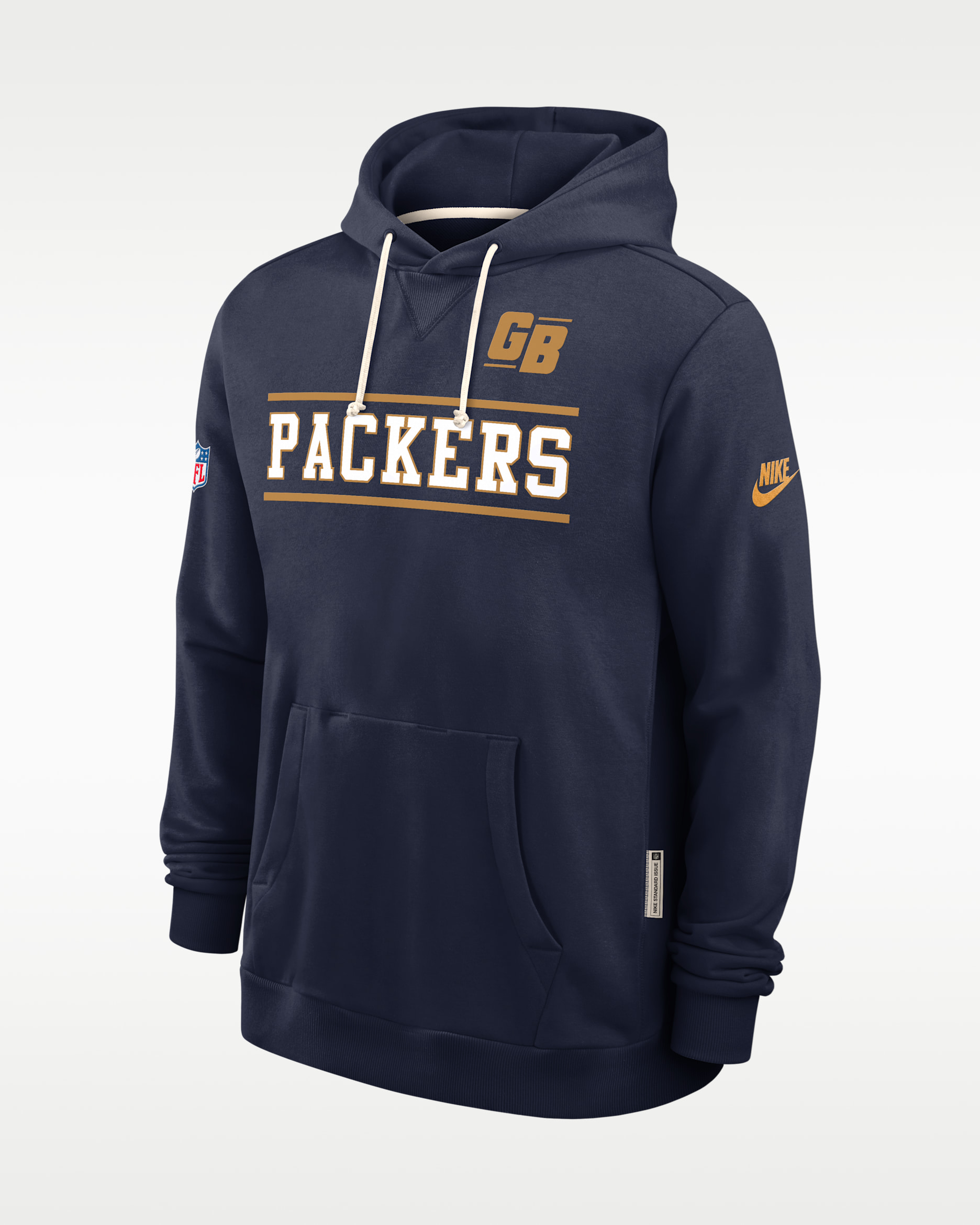 Green Bay Packers Alt Standard Issue Men's Nike Dri-FIT NFL Pullover Hoodie - Navy