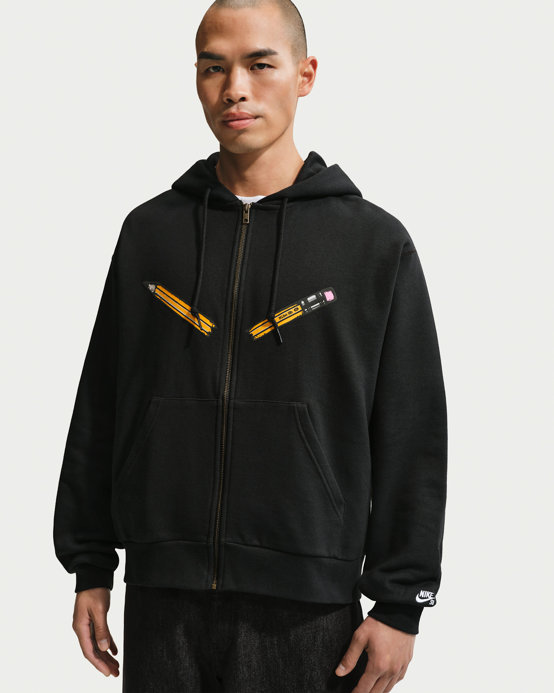 Nike SB Full-Zip Fleece Skate Hoodie - Black