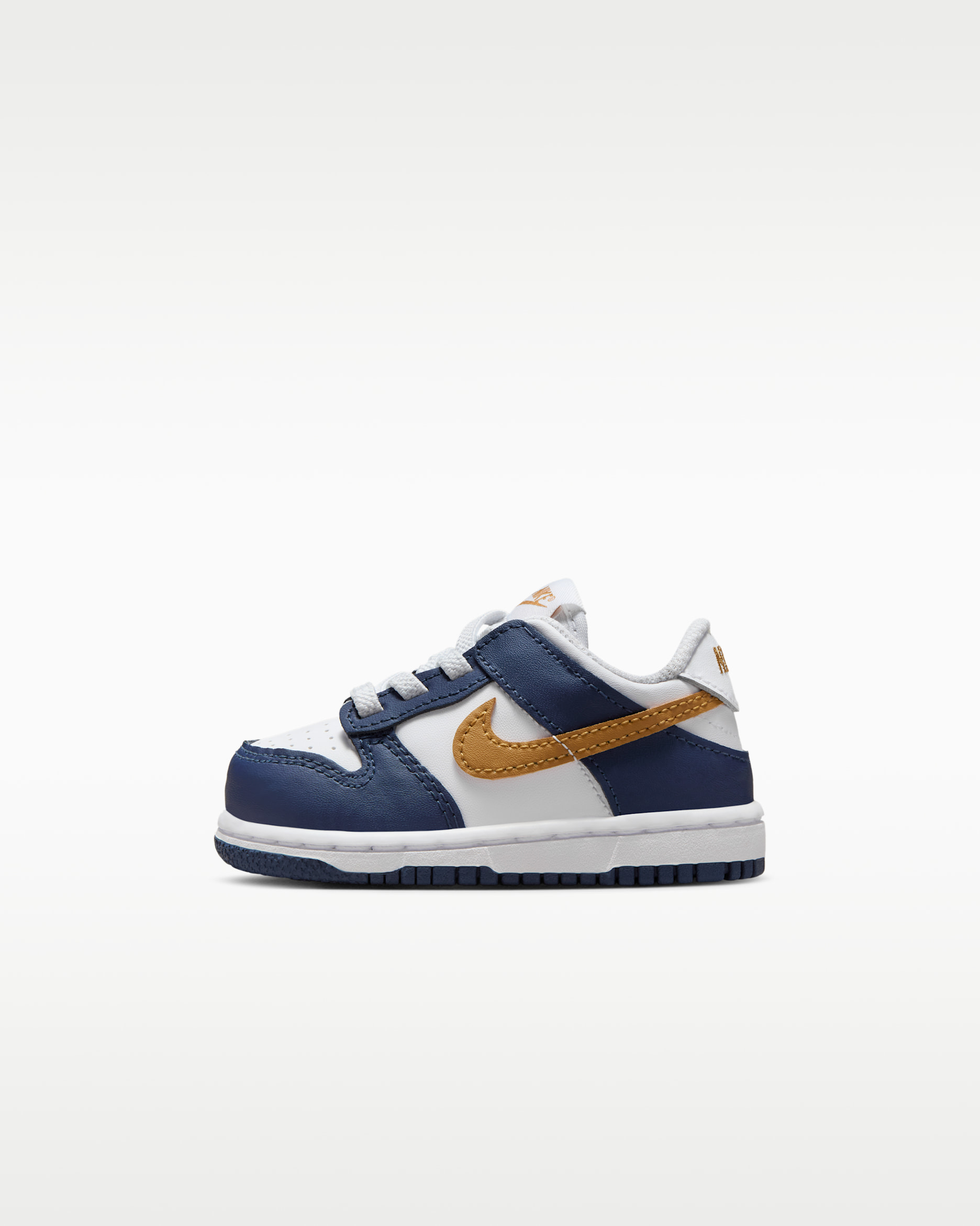 Nike Dunk Low Baby/Toddler Shoes - White/Midnight Navy/Wheat