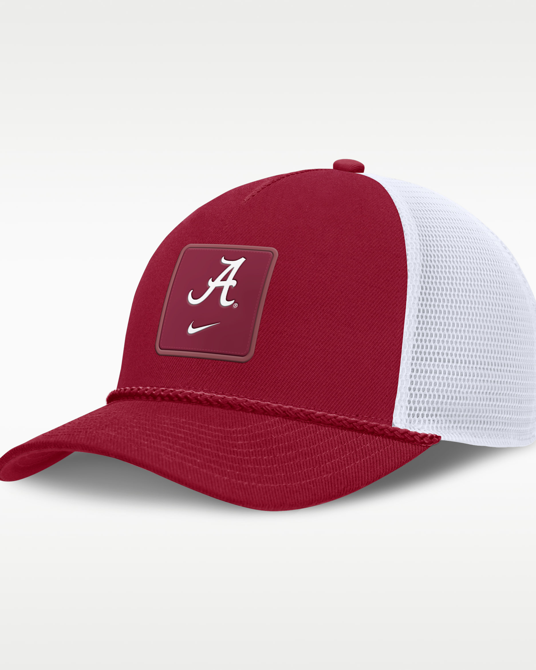 Alabama Sideline Gameday Rope Men's Nike College Trucker Adjustable Hat - Team Crimson/White