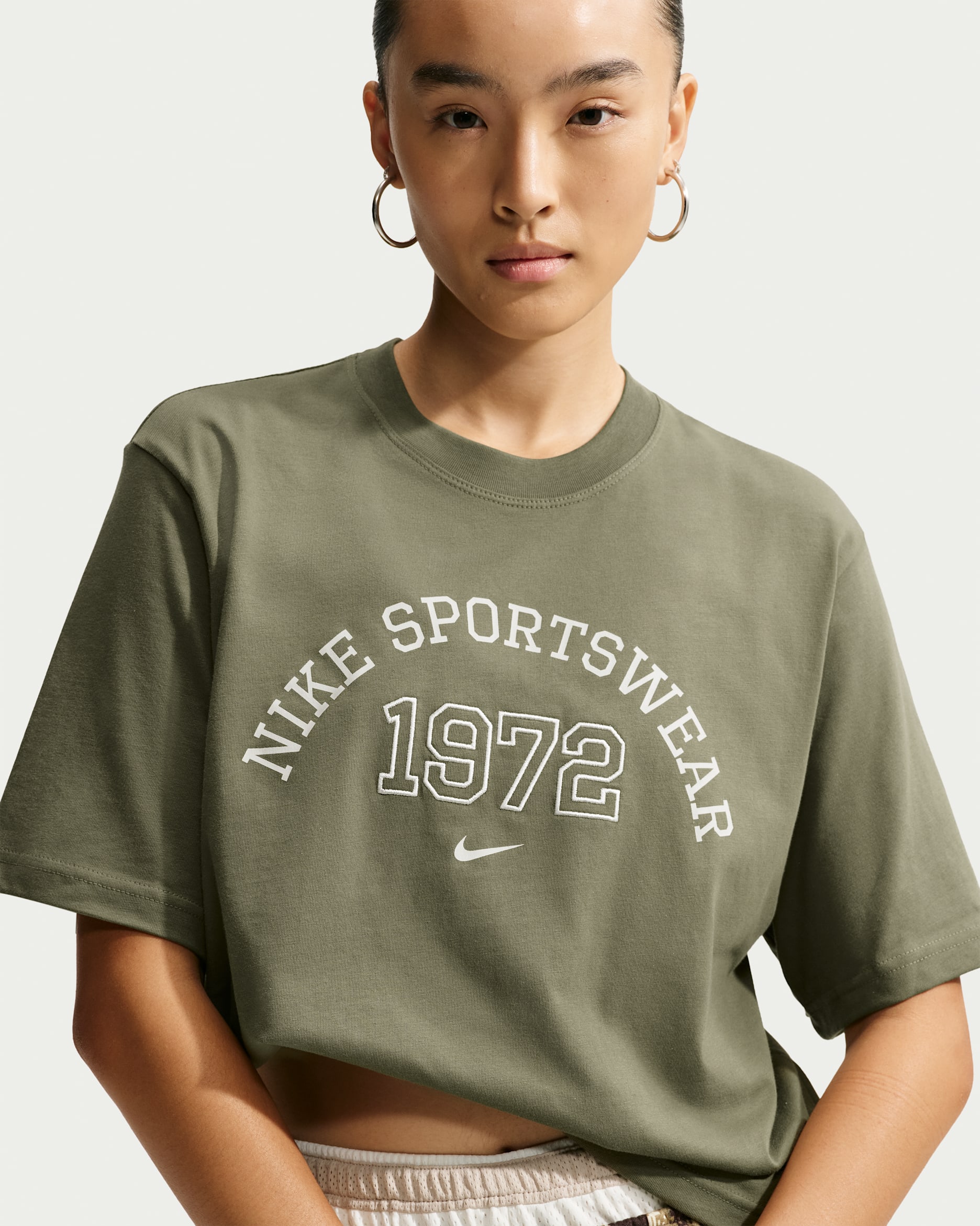 Nike Sportswear Women's T-Shirt - Medium Olive