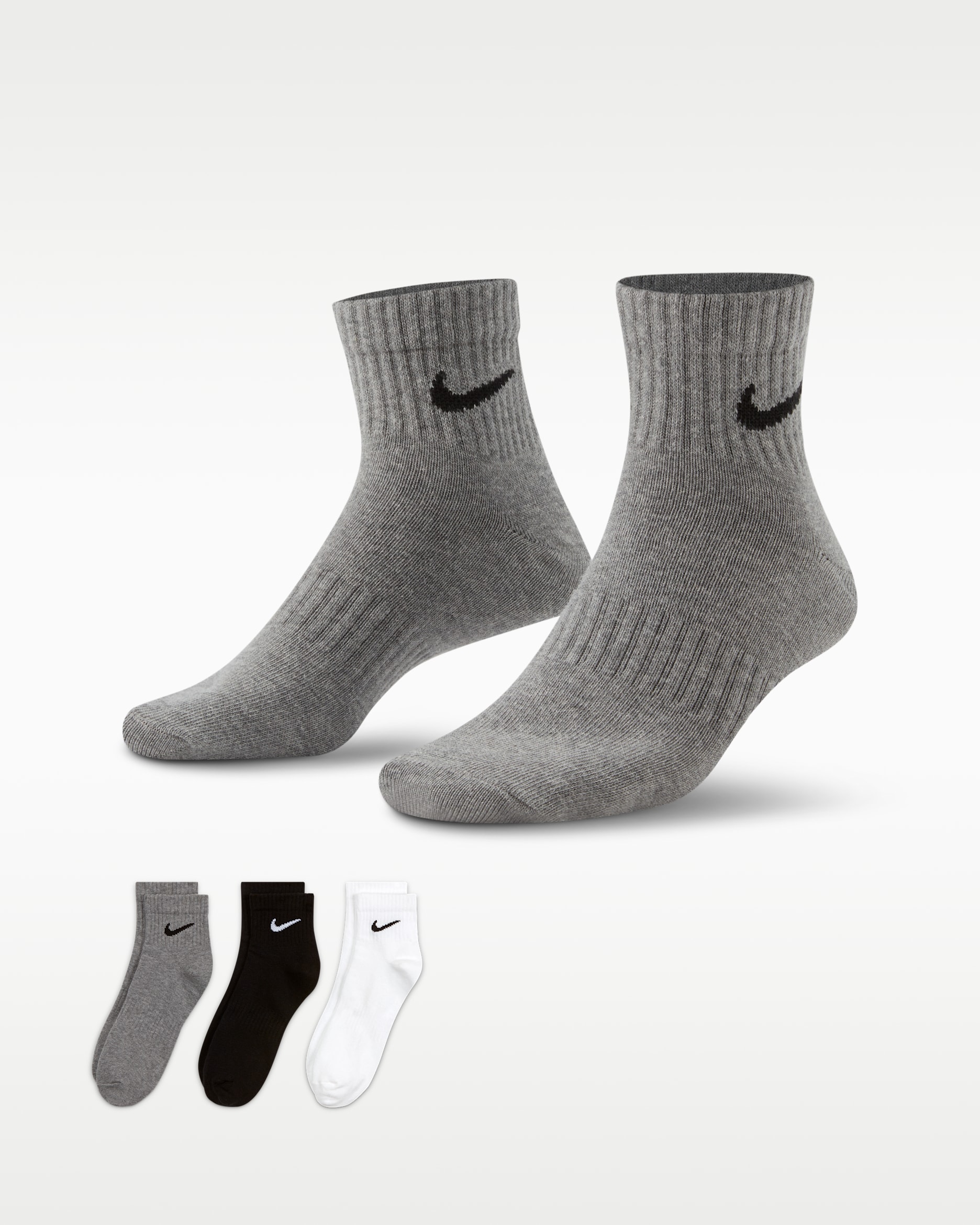 Nike Everyday Lightweight Training Ankle Socks (3 Pairs) - Multi-Colour