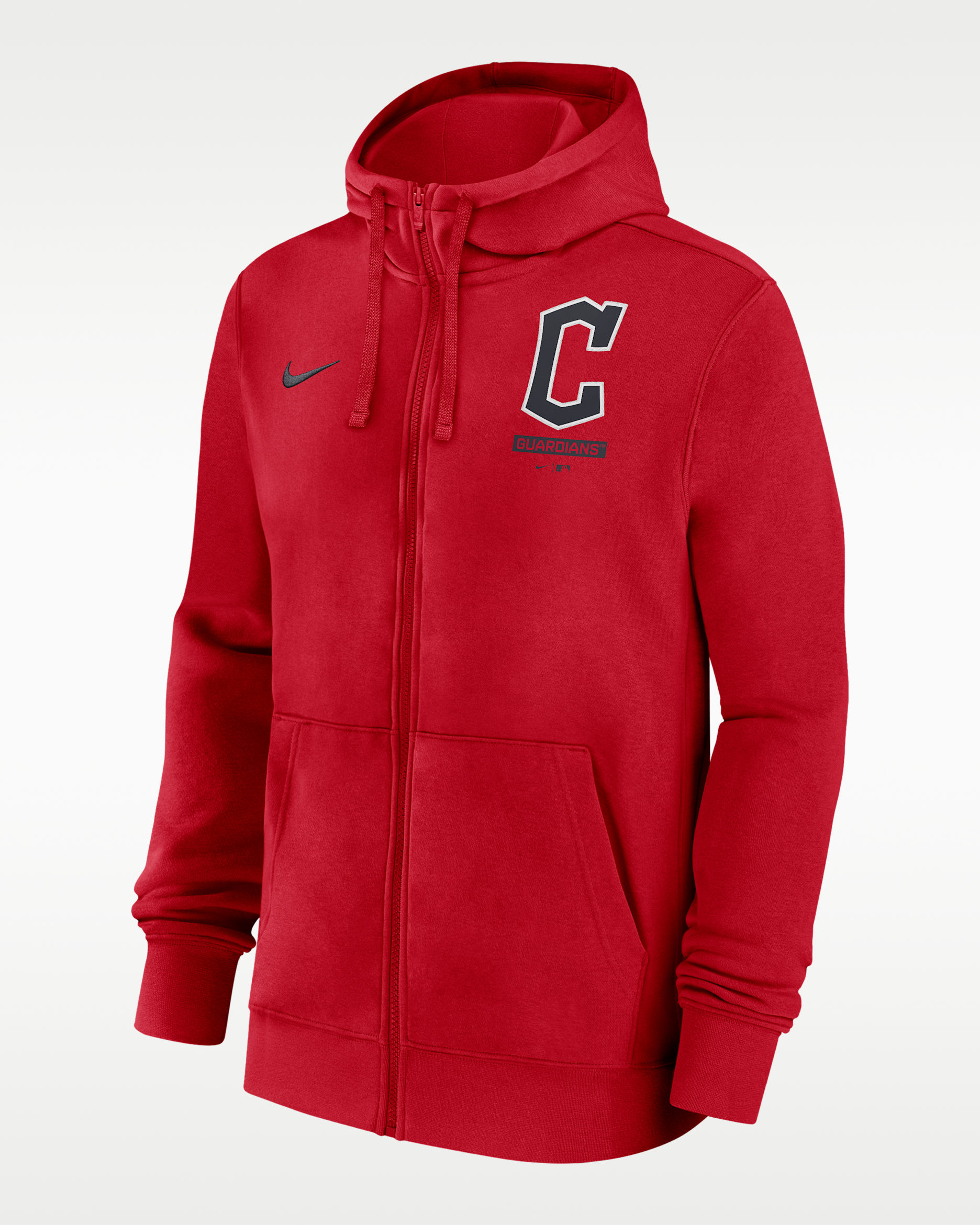 Cleveland Guardians Lockup Men's Nike MLB Full-Zip Hoodie - Red