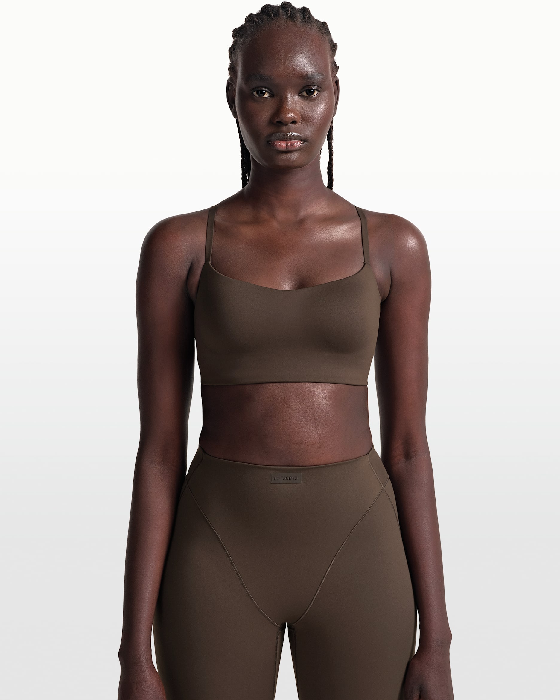 Cami-BH NikeSKIMS Matte Contour för kvinnor - NSKM DARK SEPIA