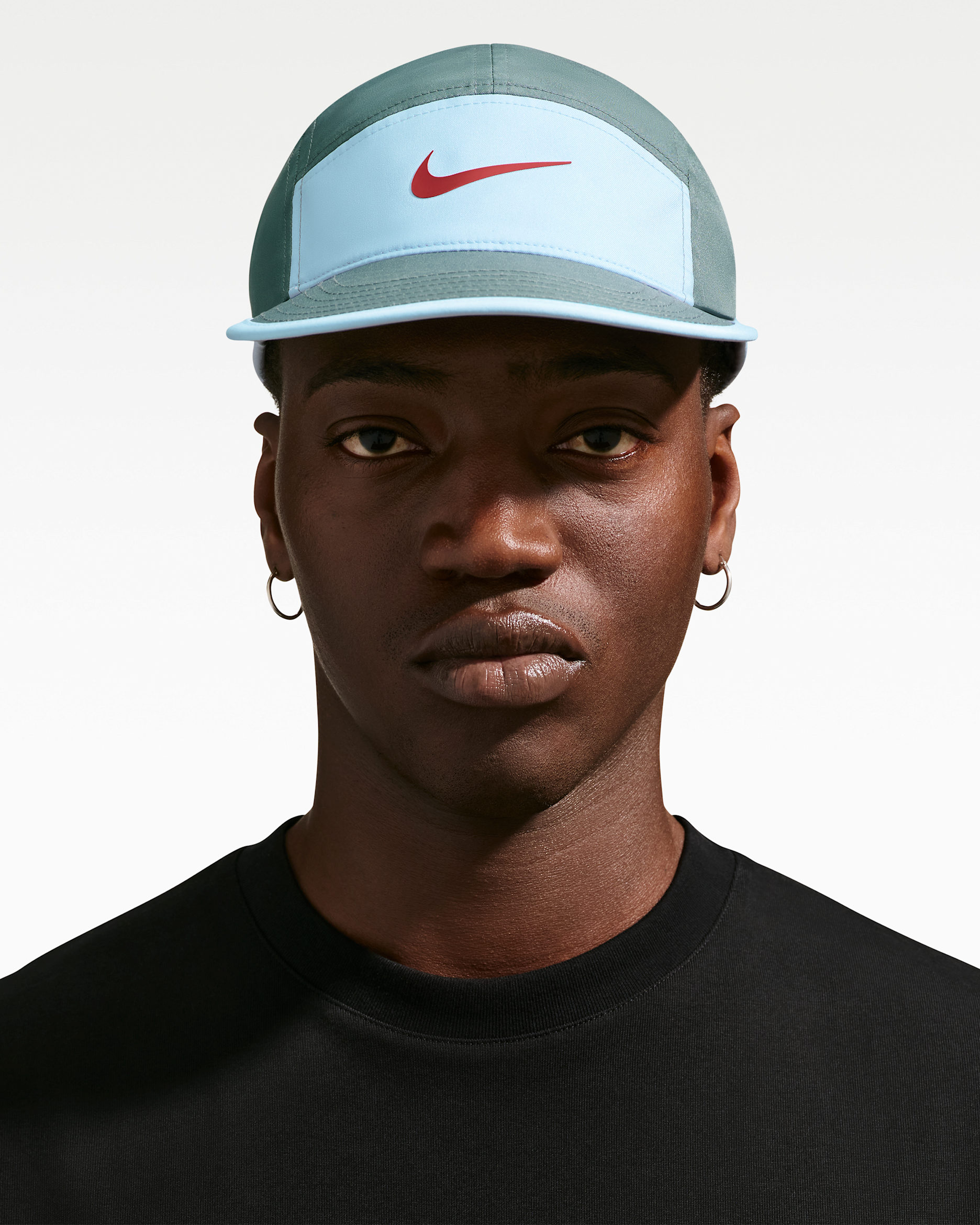 Nike Fly Dri-FIT Unstructured Swoosh Cap - Mineral Slate/Hydrogen Blue/Anthracite/Team Crimson