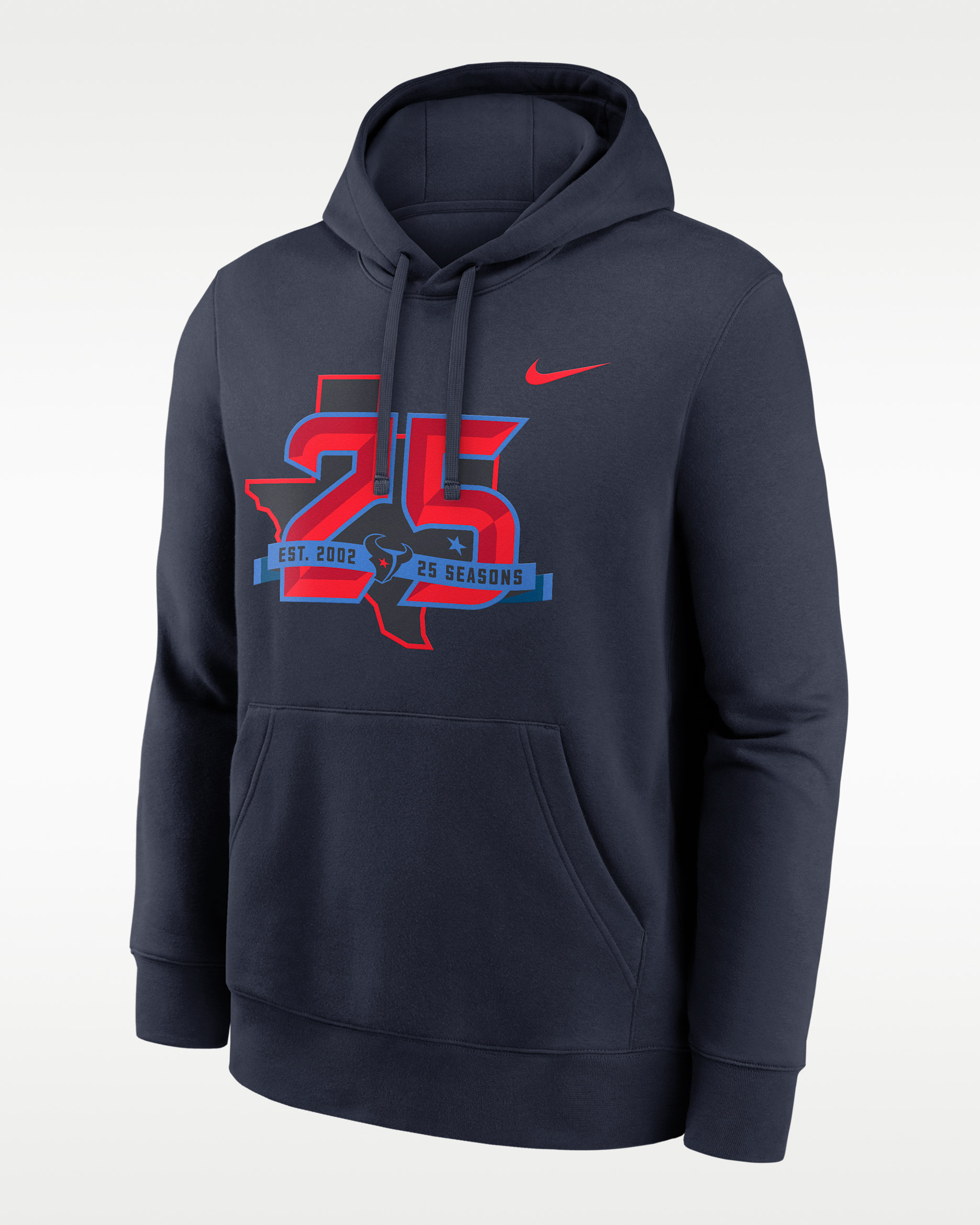 Houston Texans 25th Season Defensive Disguise Club Men's Nike NFL Pullover Hoodie - Navy