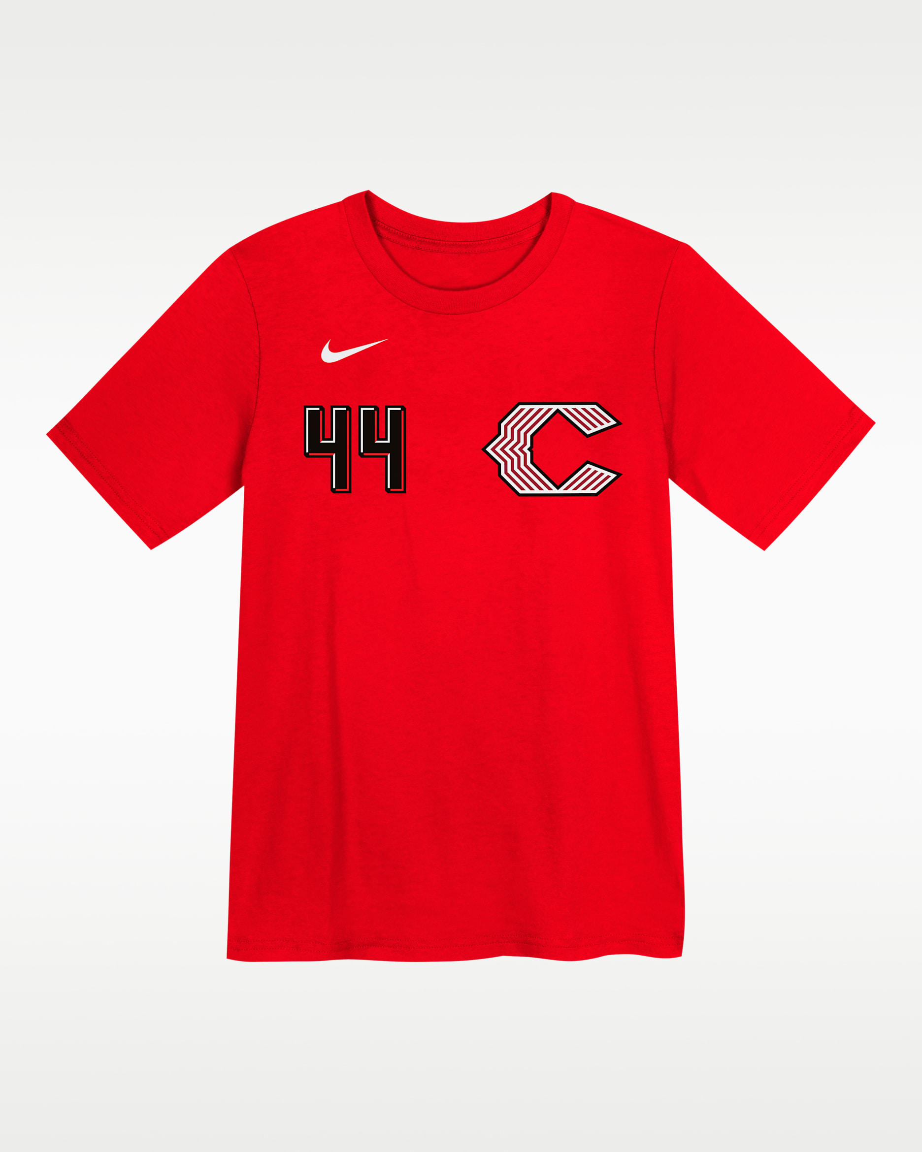 Playera Nike de la MLB para niños talla pequeña Elly De La Cruz Cincinnati Reds, edición City Connect - Rojo