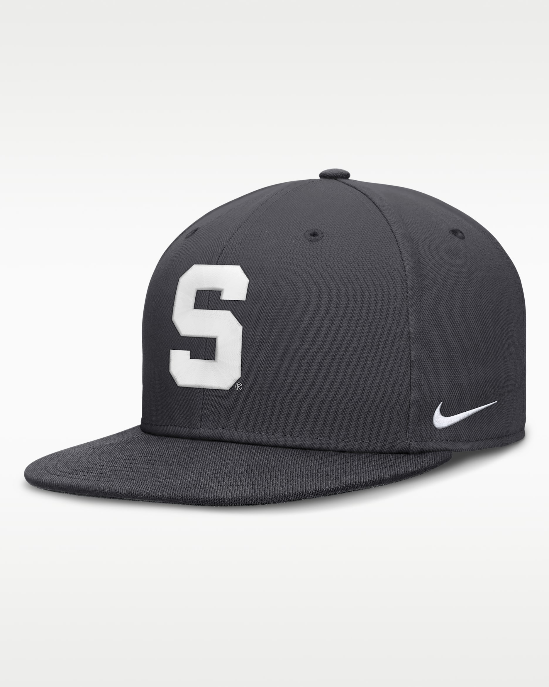 Gorra universitaria Nike Dri-FIT ajustada para hombre Michigan State Pro - Antracita