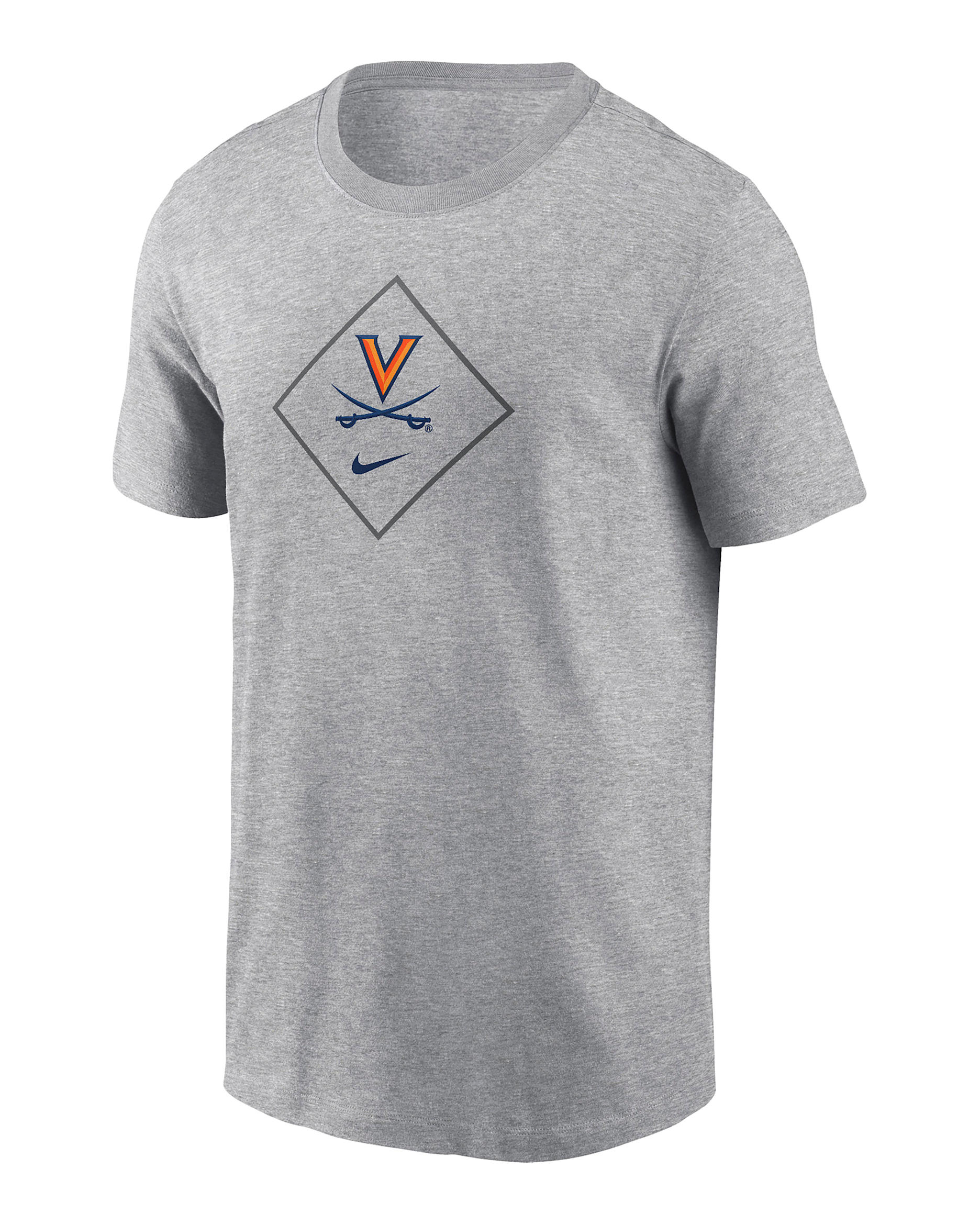 Playera para hombre Nike NCAA Virginia Cavaliers - Gris oscuro jaspeado