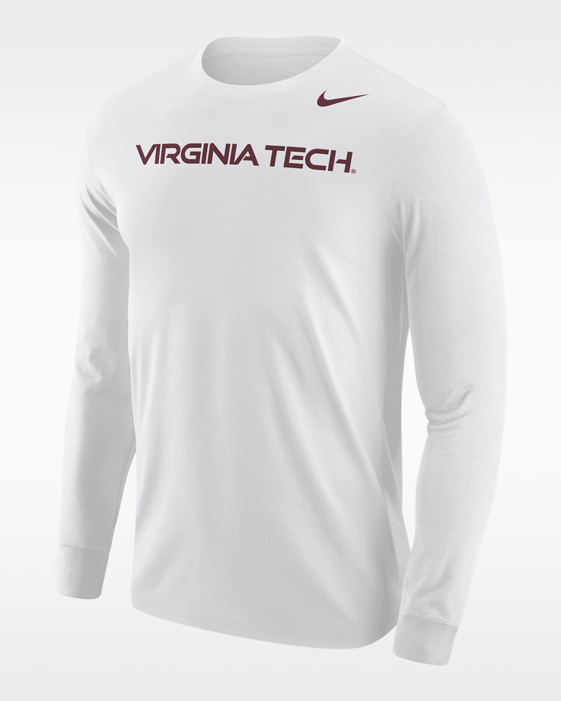 Playera de manga larga de futbol americano Nike para hombre de Virginia Tech Hokies - Blanco