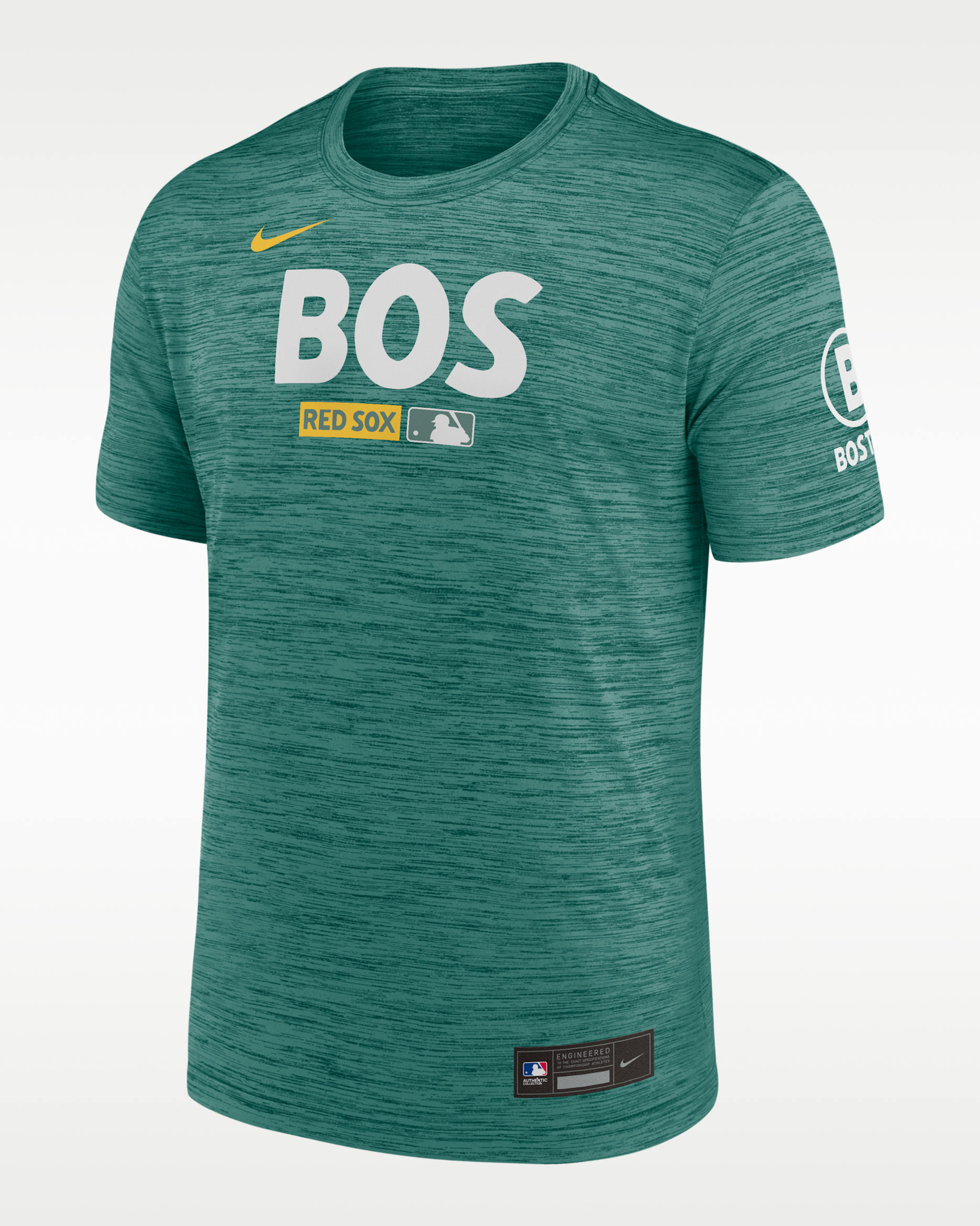 Playera Nike Dri-FIT de la MLB para hombre de los Boston Red Sox City Connect Velocity - De costa a costa