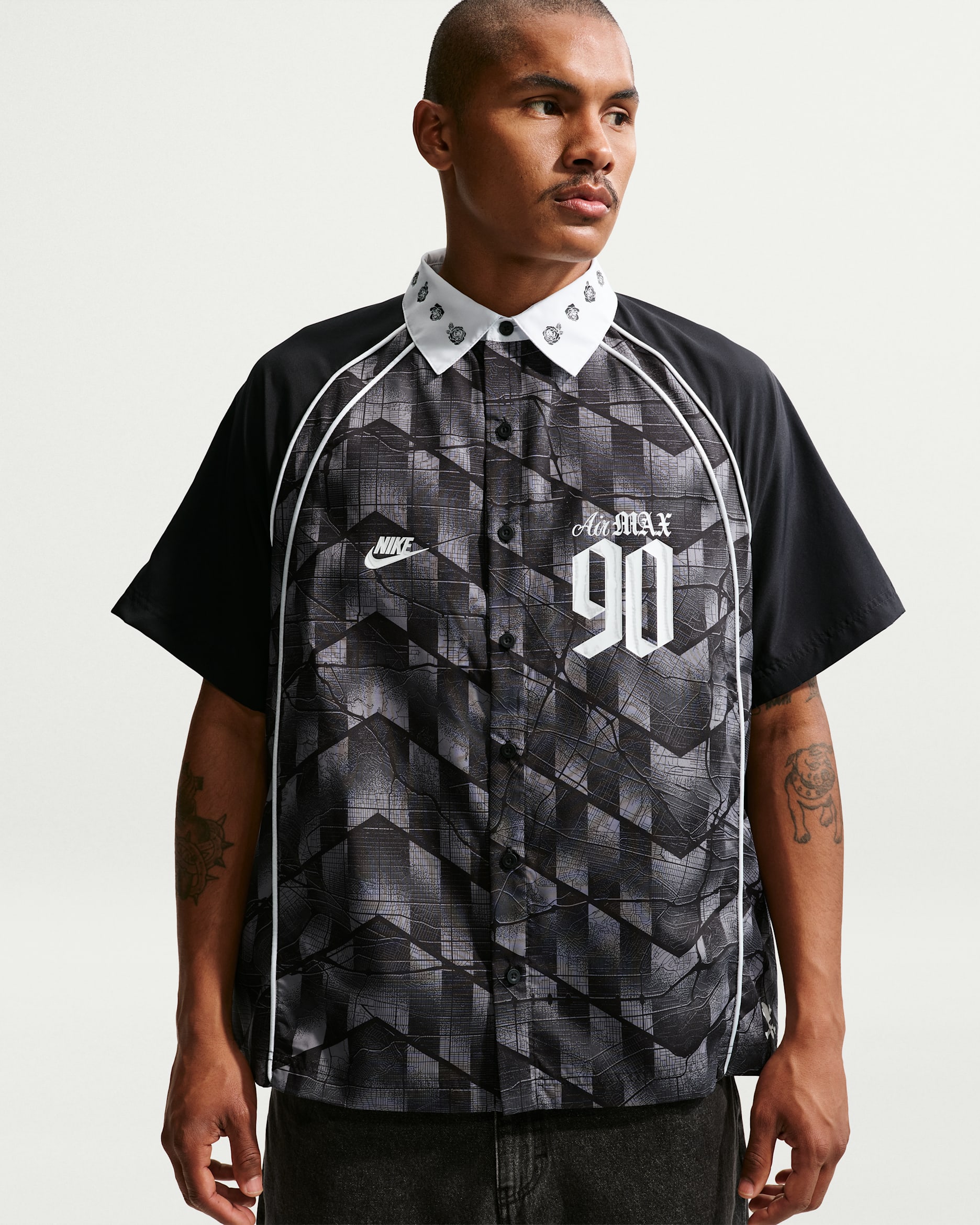 เสื้อสเก็ตบอร์ดผู้ชาย Bowler Dri-FIT Nike SB - ดำ/ขาว