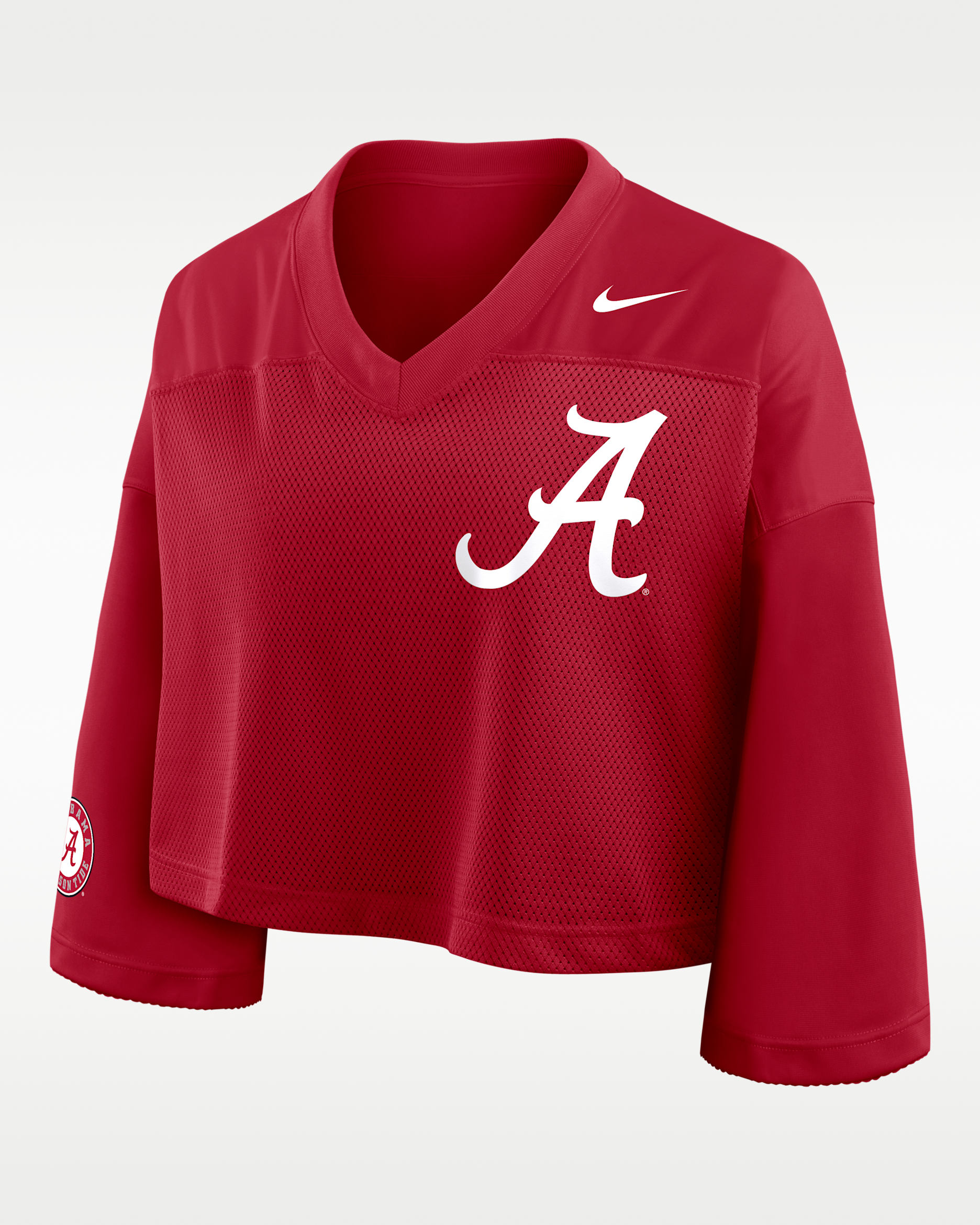 Alabama Jersey Women's Nike Dri-FIT College Cropped Top - Crimson