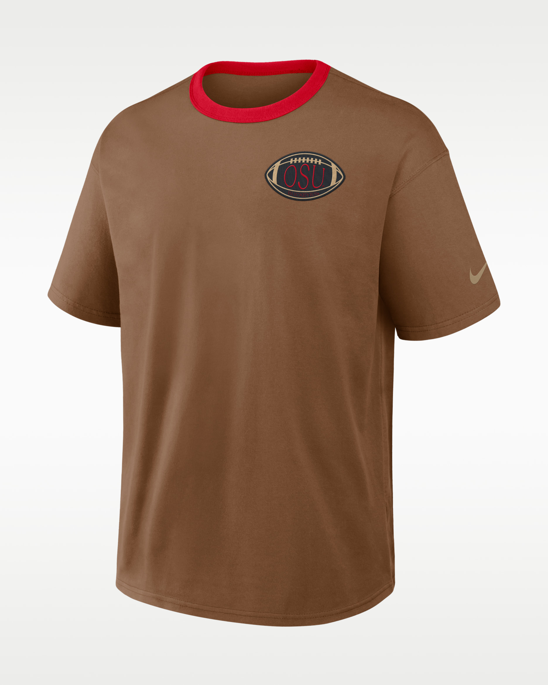 Ohio State Academic Max90 Men's Nike College T-Shirt - Brown/Scarlet